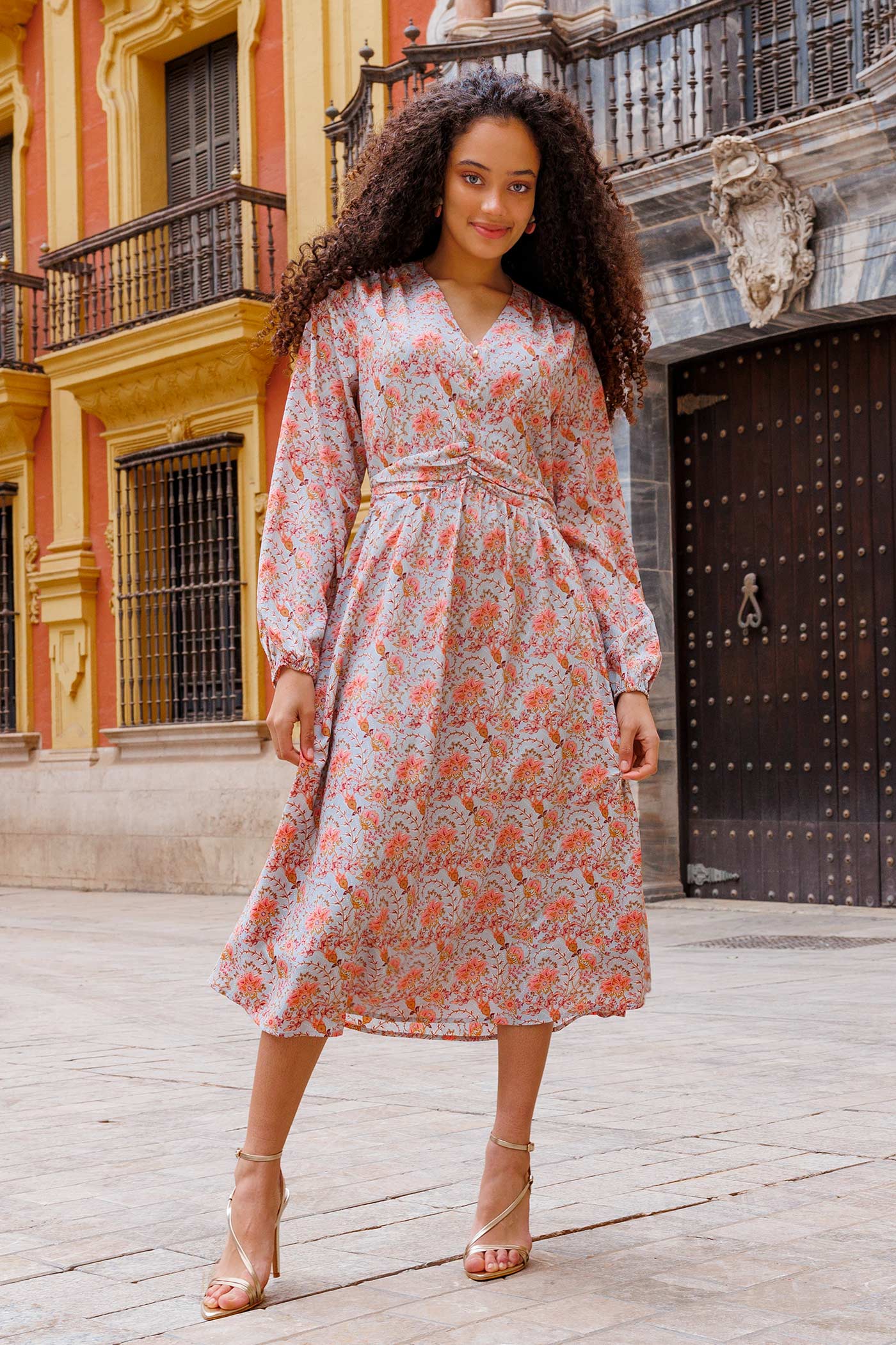 Dahlia Dress in Multi Print