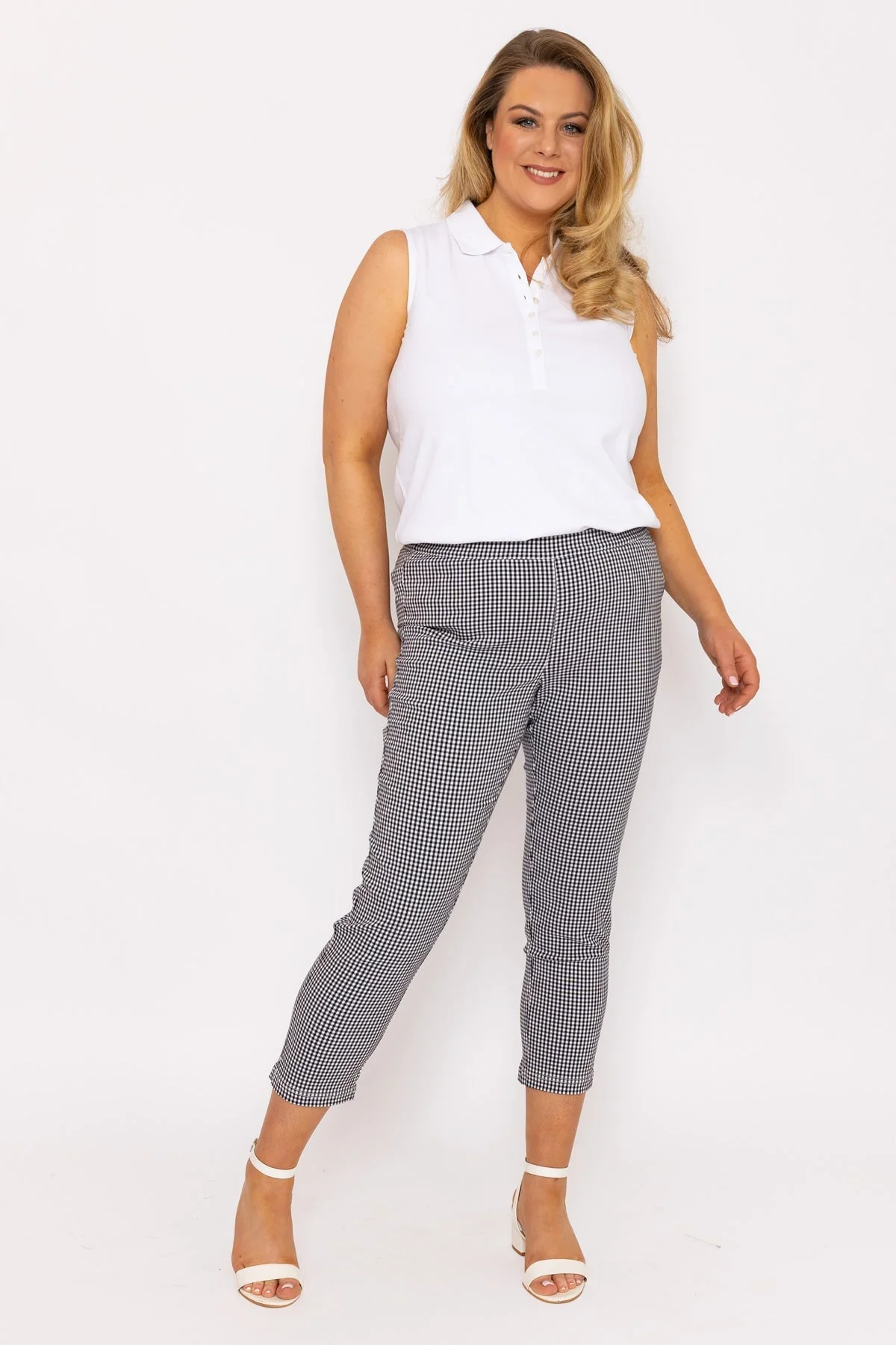 Bengaline Pants in Check Print