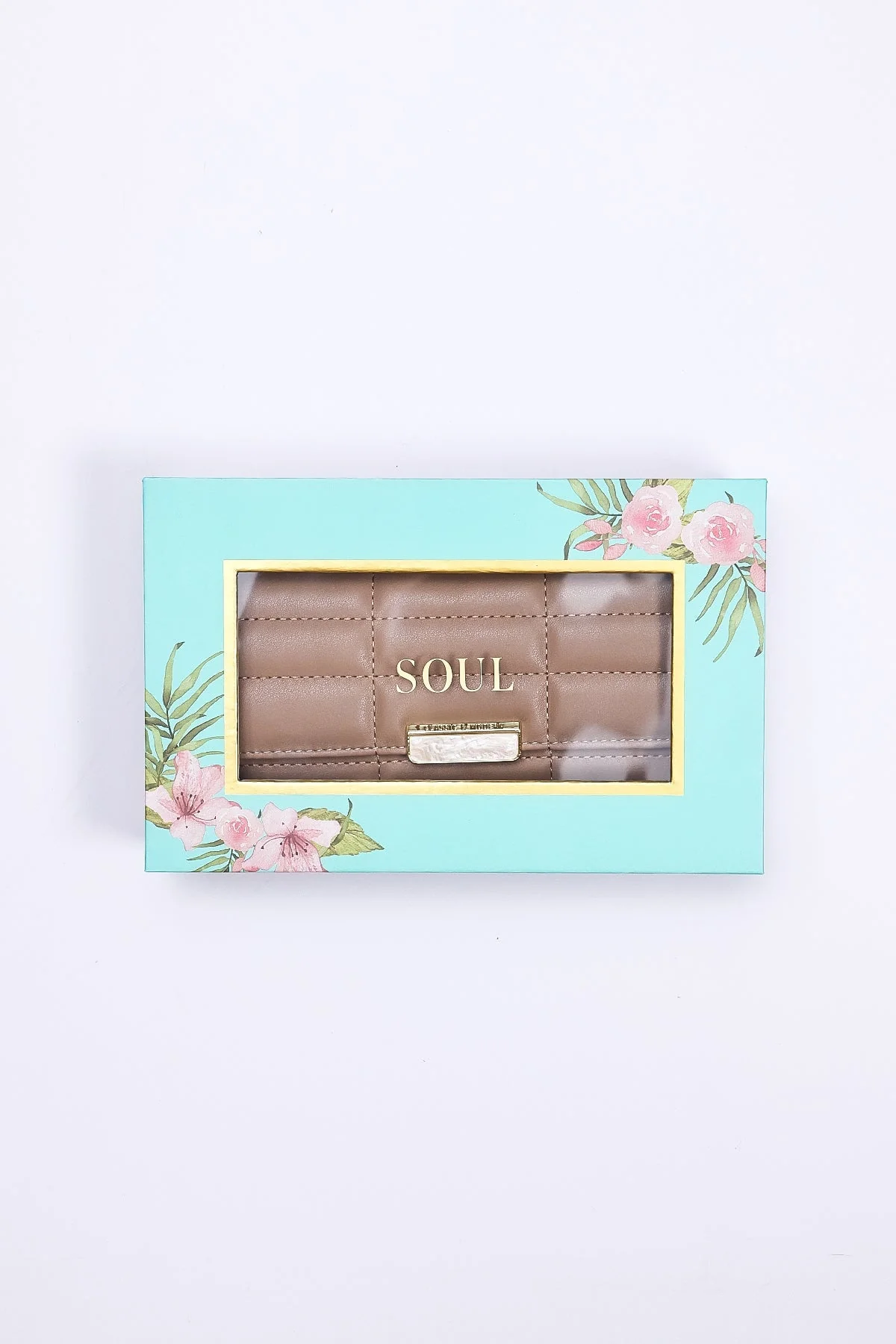 Mink Quilted Pearl Clasp Purse