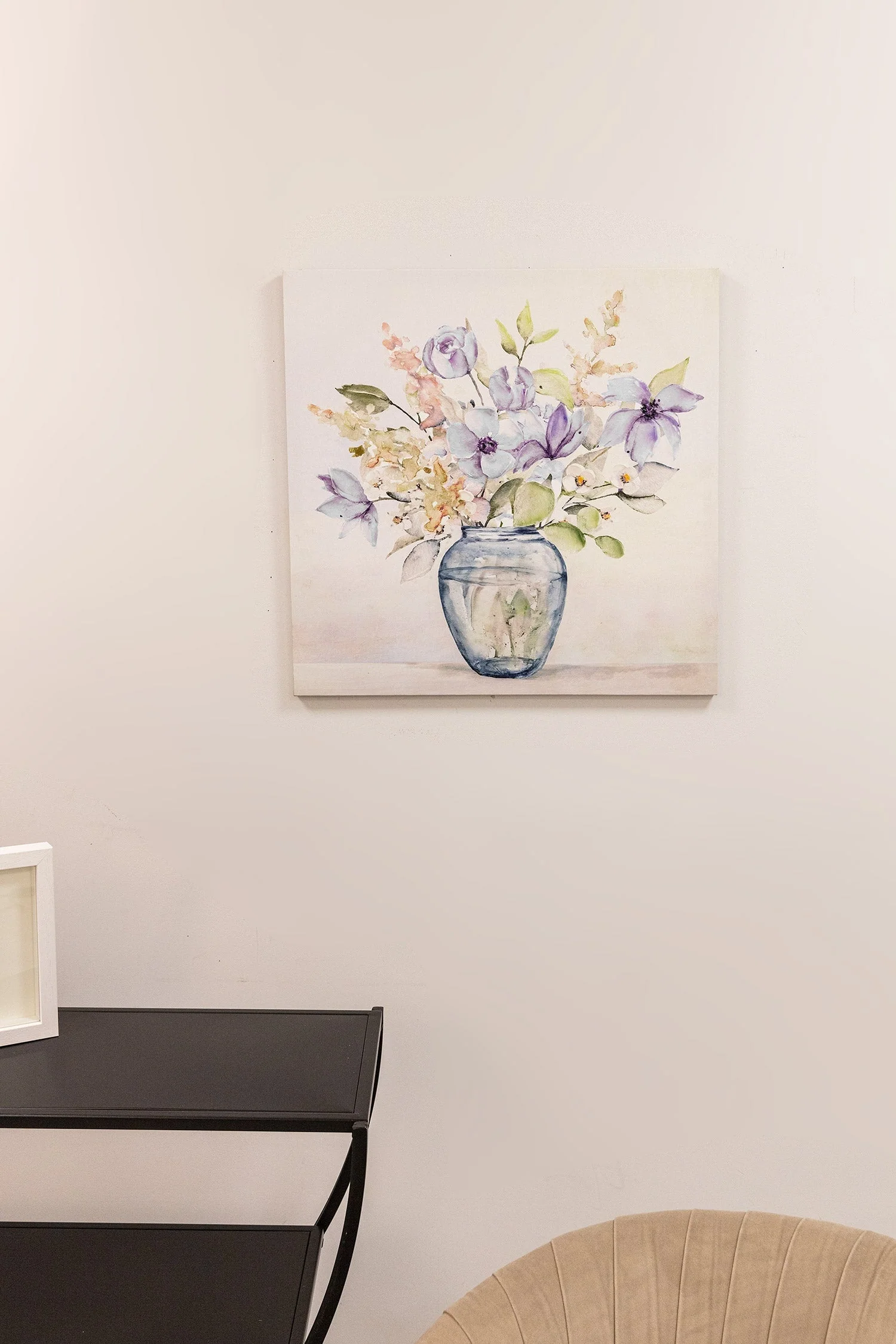 Floral Posy Vase Canvas Wall Art