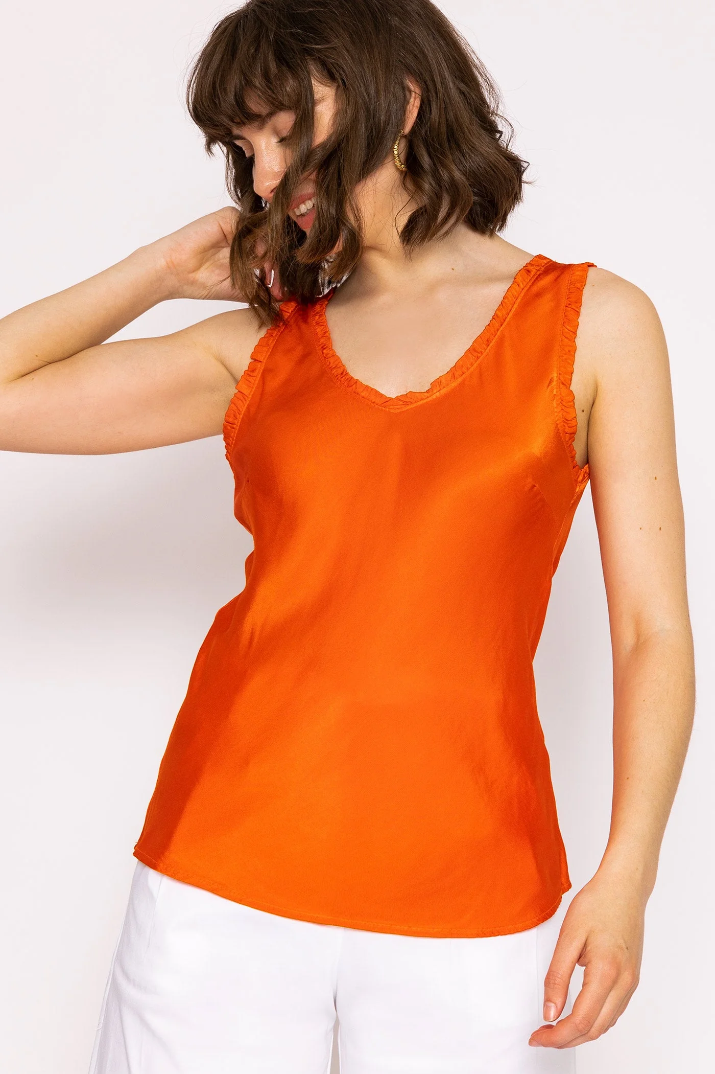 Satin Cami in Orange