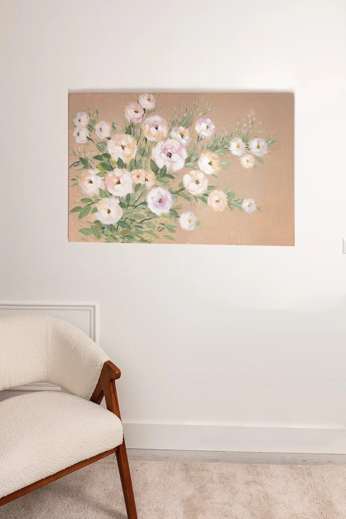 Rose Spray Canvas Wall Art