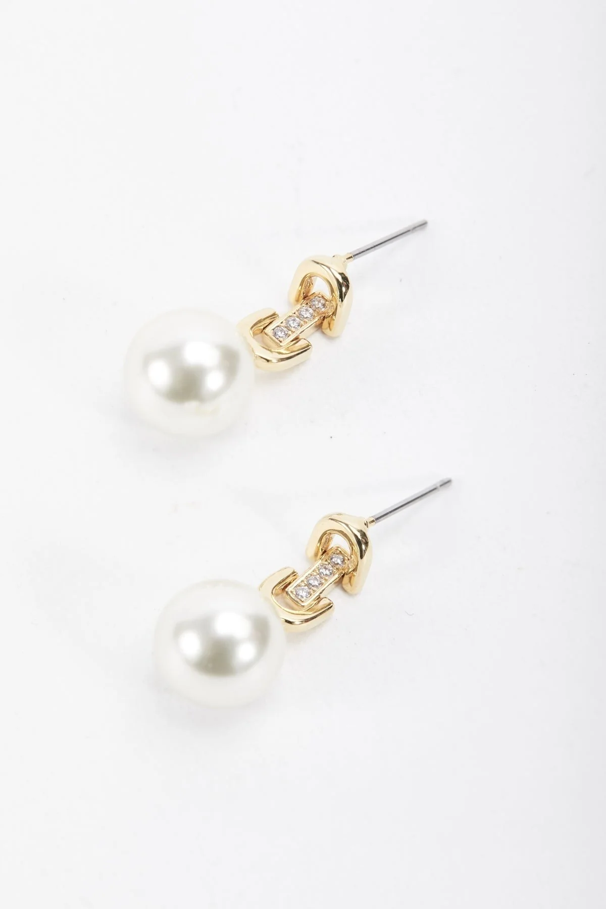 Drop Link Pearl Earring