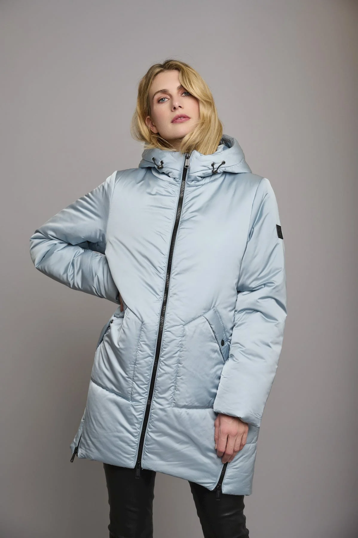 Hooded Padded Coat in Blue