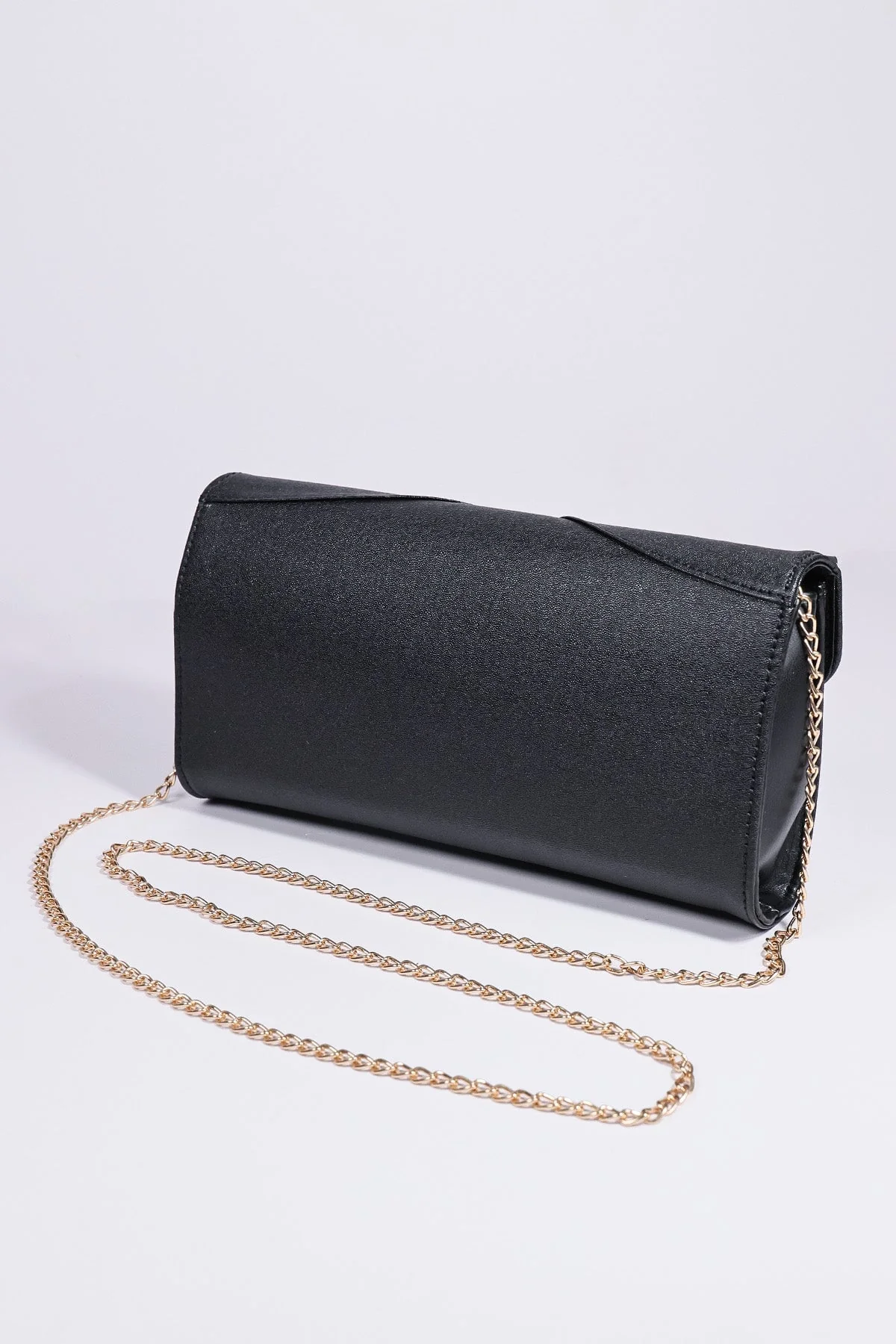 Panel Detail Clutch in Black