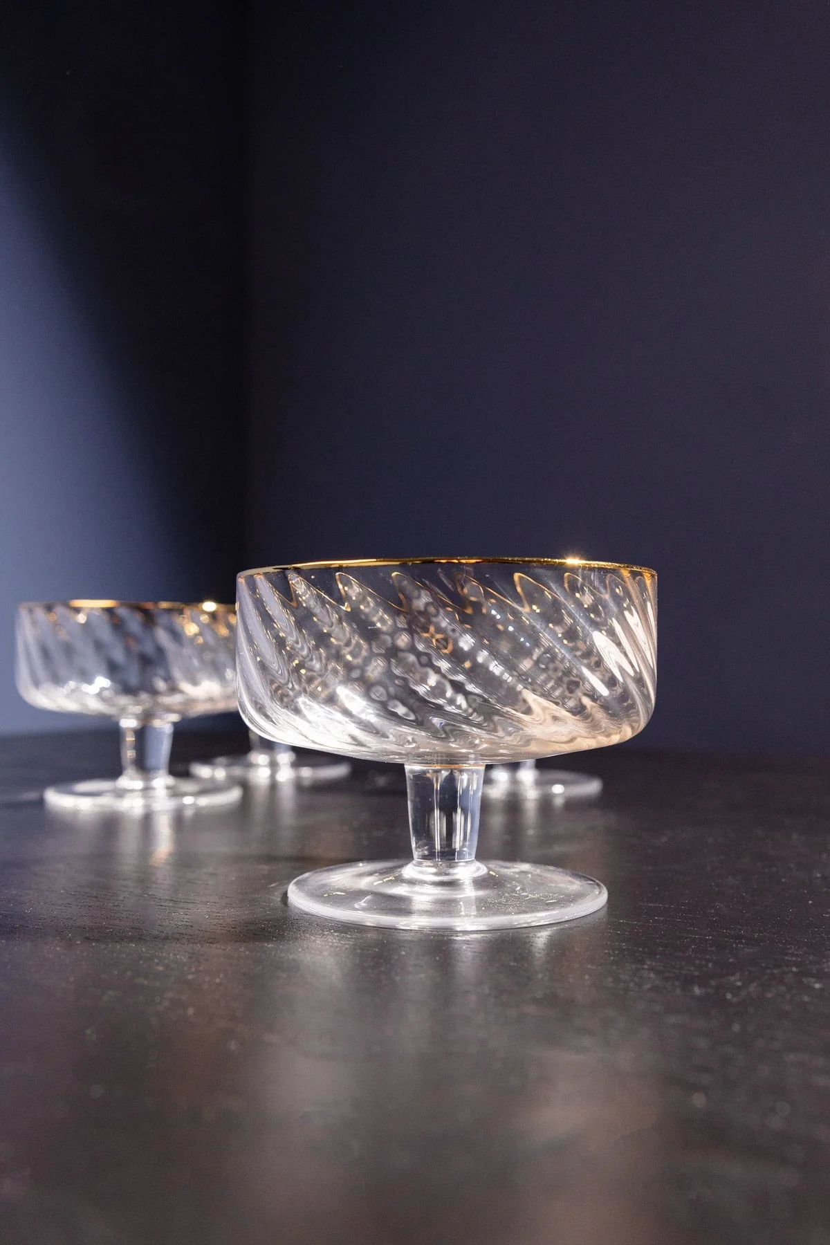 Gold Trimmed Dessert Bowl Set Of 4