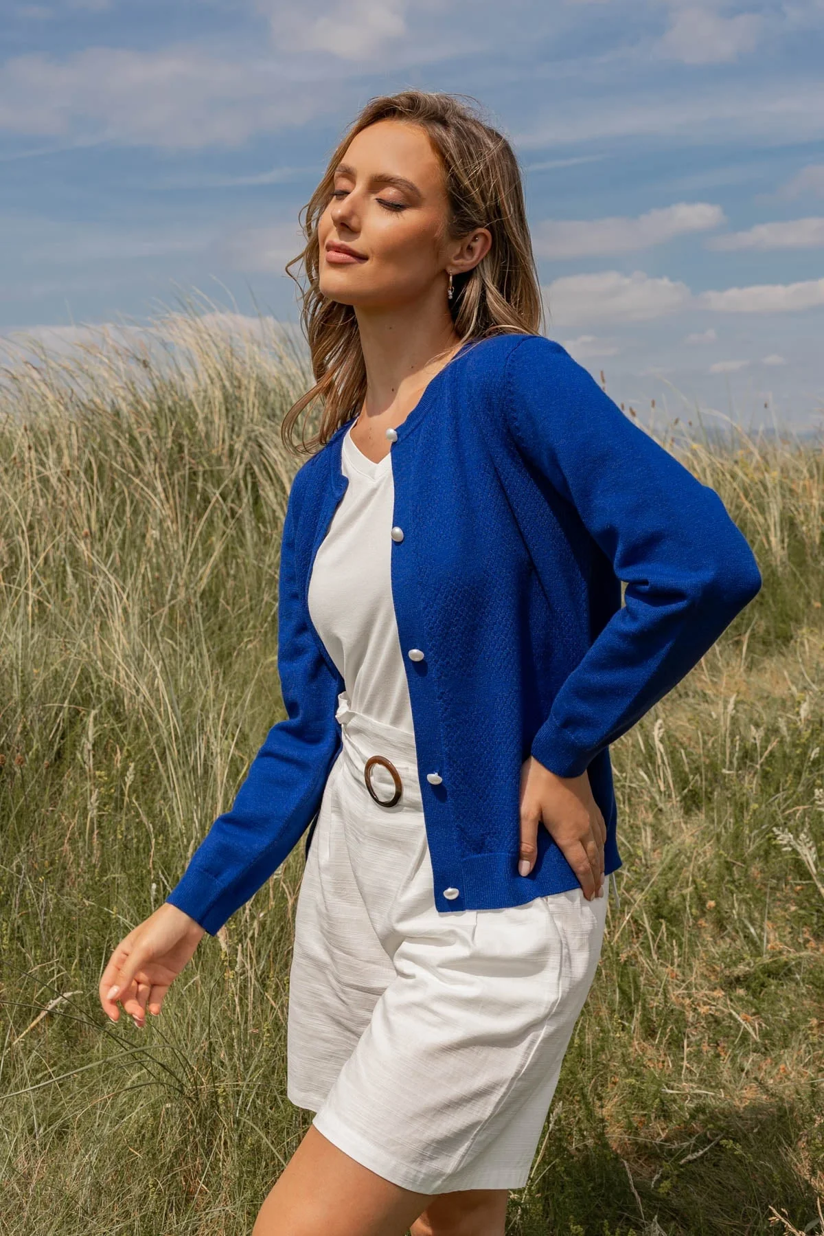 Heart Cardigan in Navy