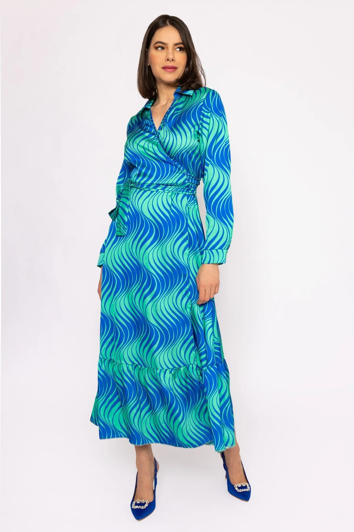 Katherine Green Printed Midi Dress
