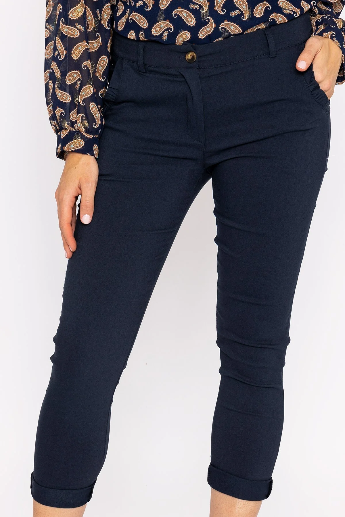 Bengaline Trousers in Navy