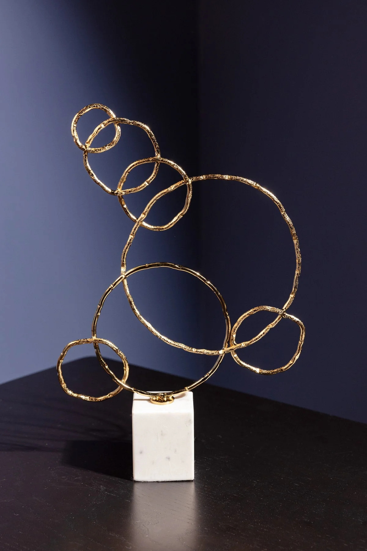 Medium Abstract Gold Marble Decor