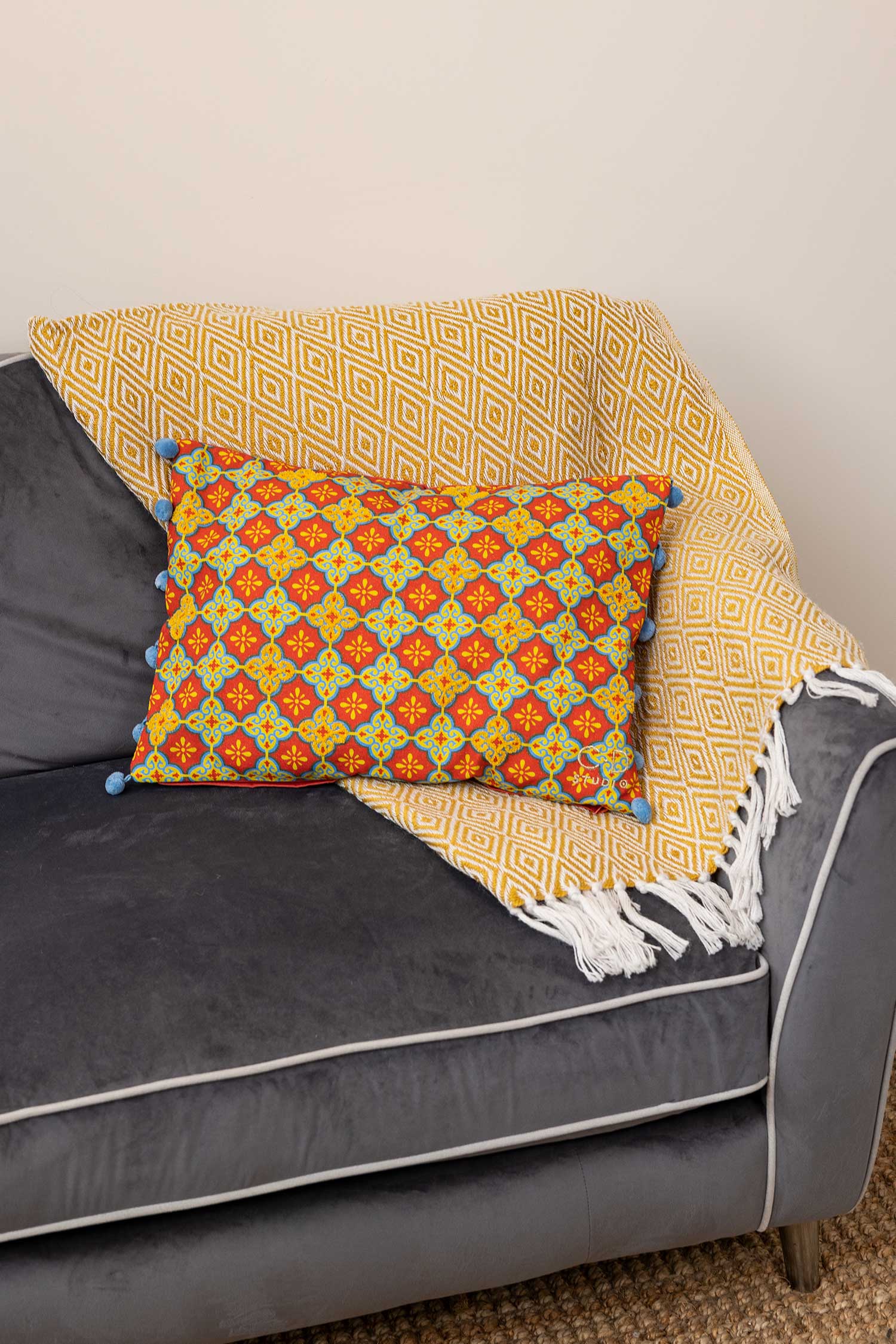 Eclectic Geometric Cushion