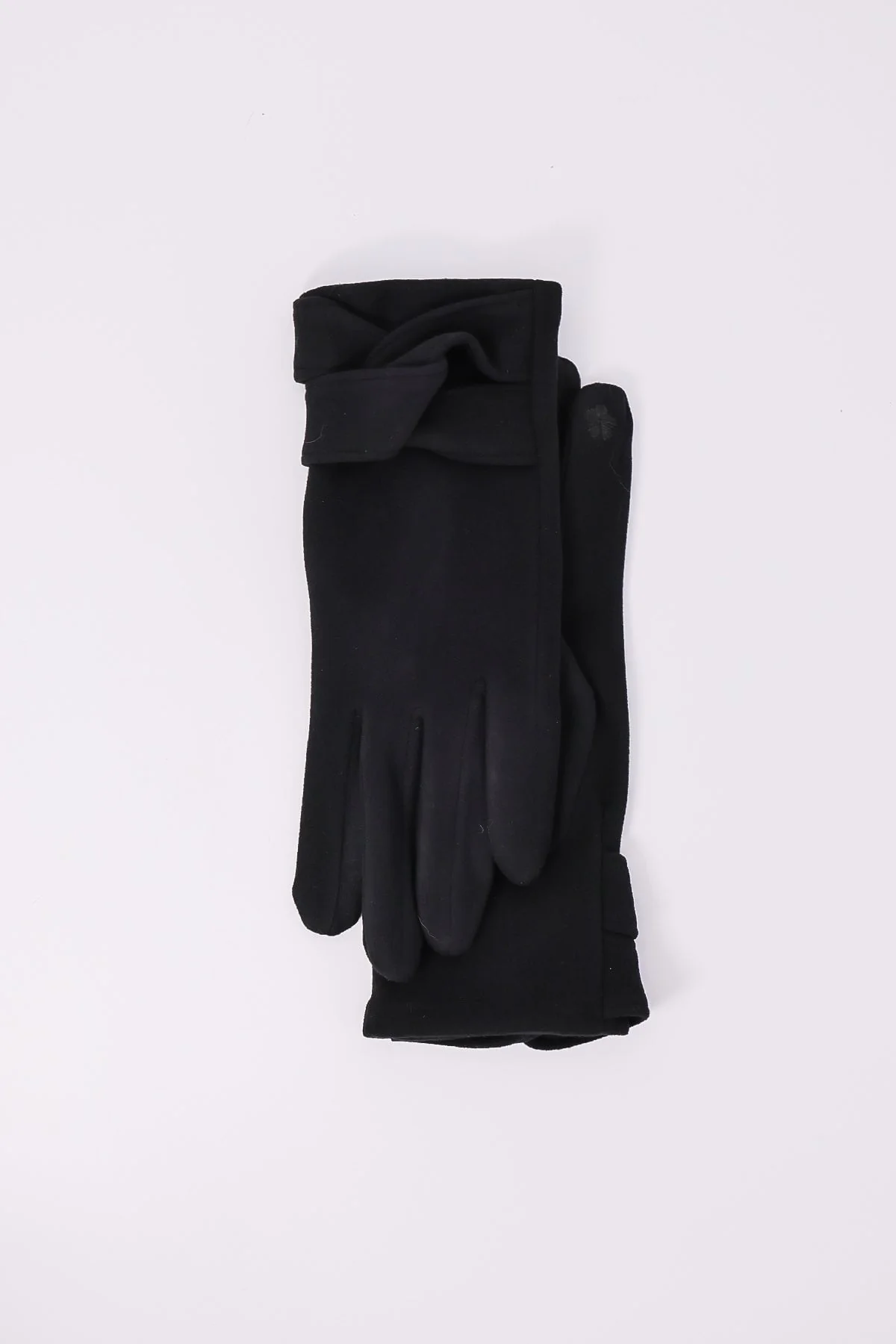 Twist Front Glove in Black