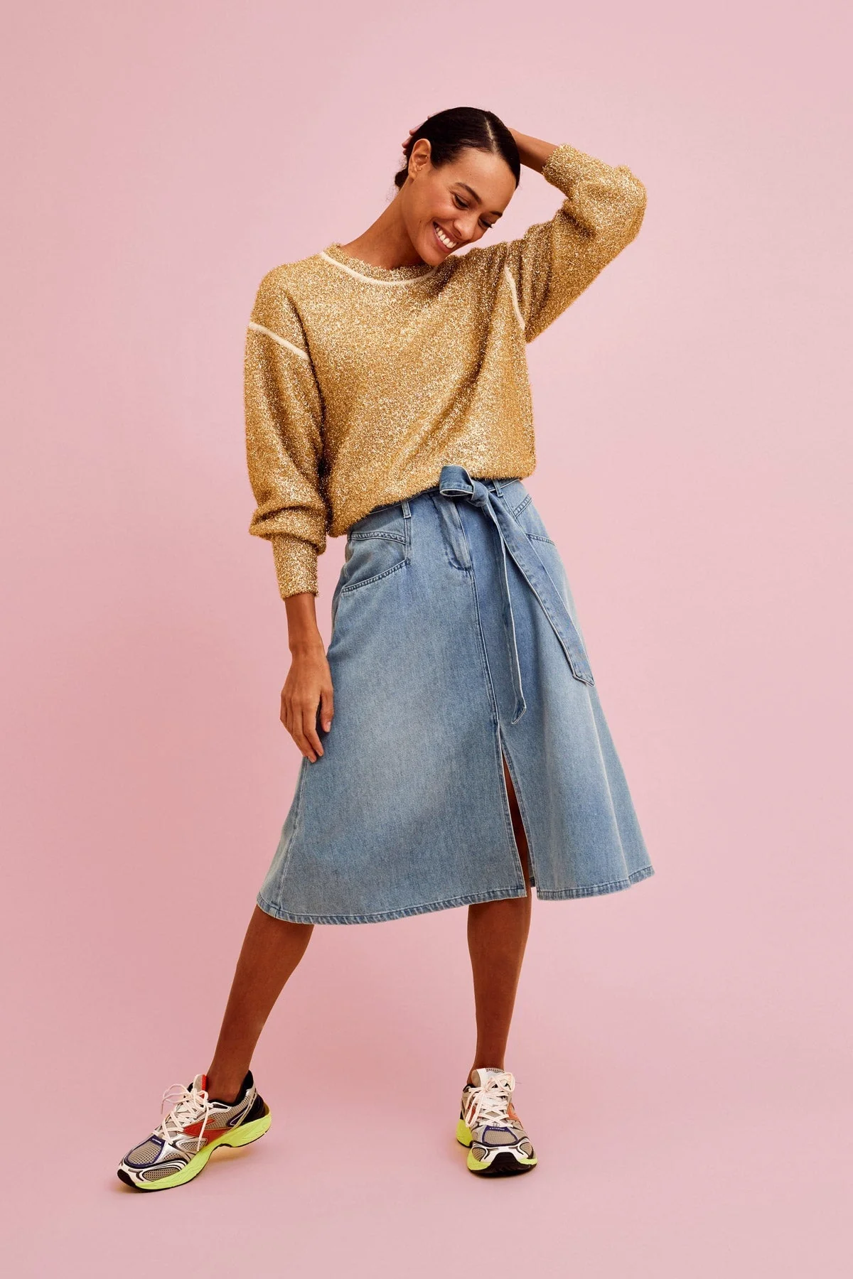 Inoa Midi Denim Skirt