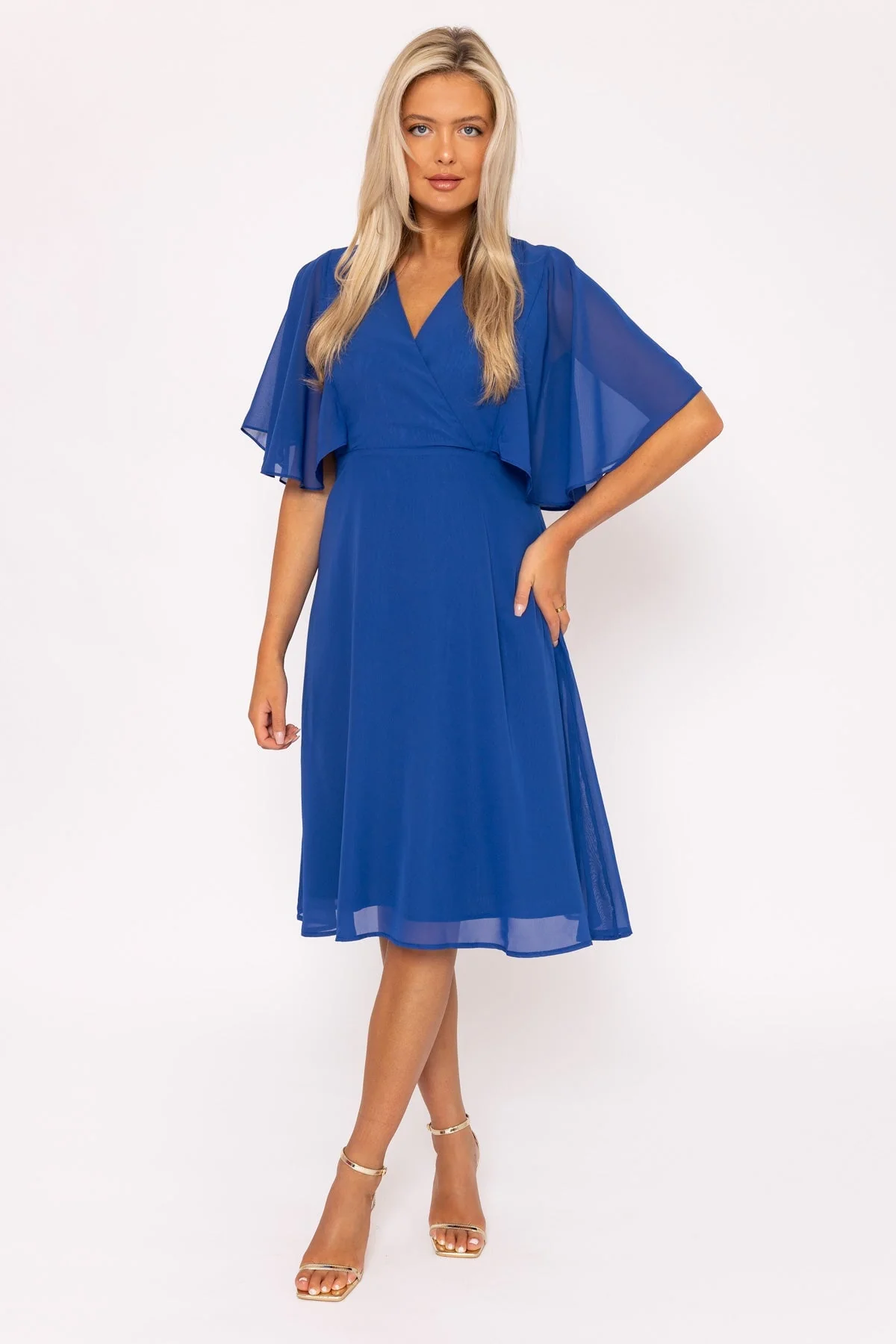 Cobalt Angel Sleeve Dress