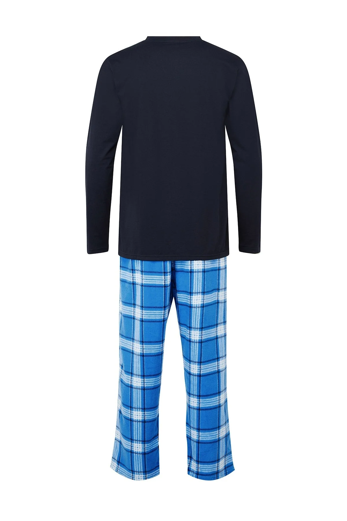 Mens Check Pyjamas in Blue