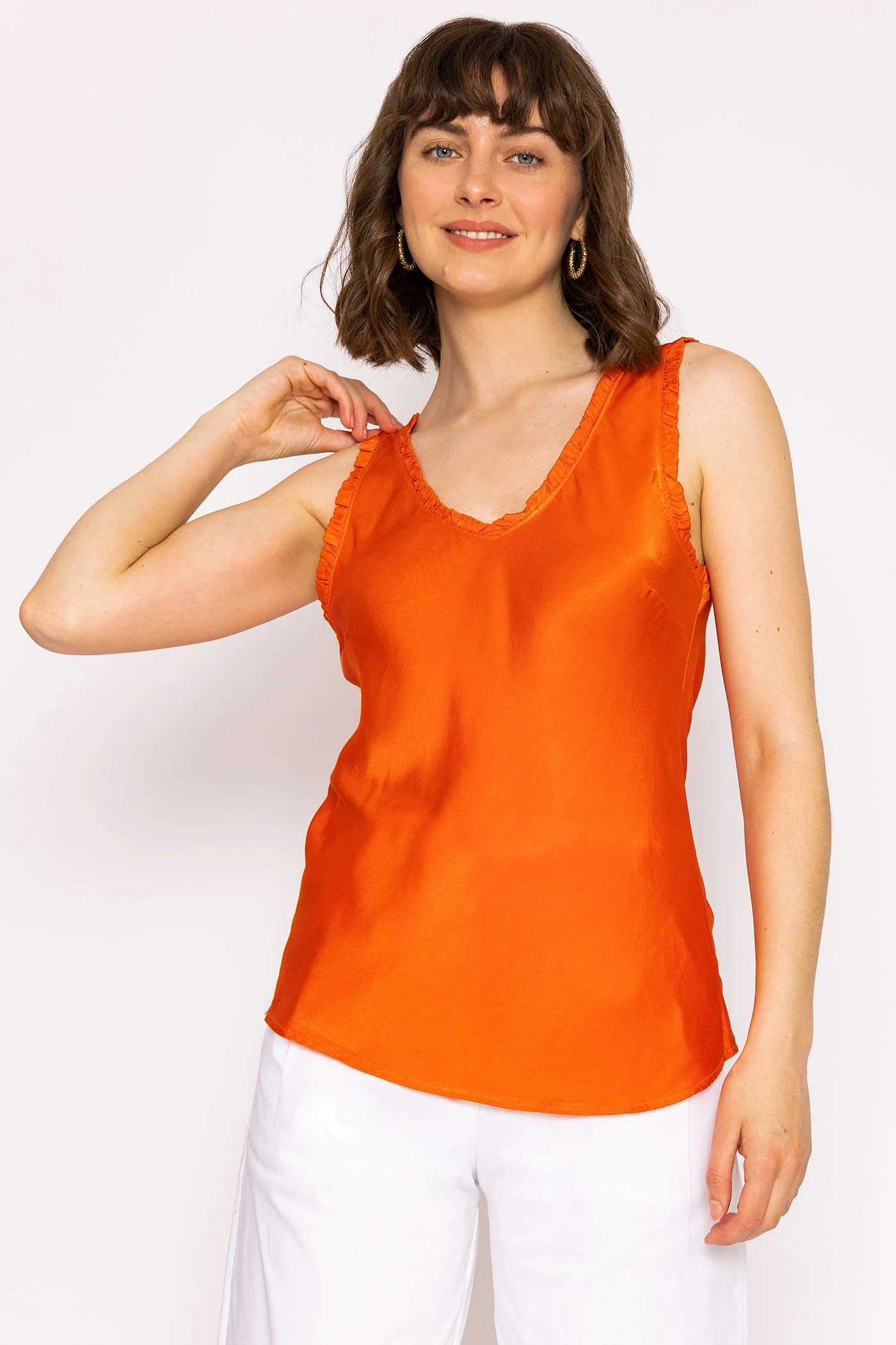 Satin Cami in Orange