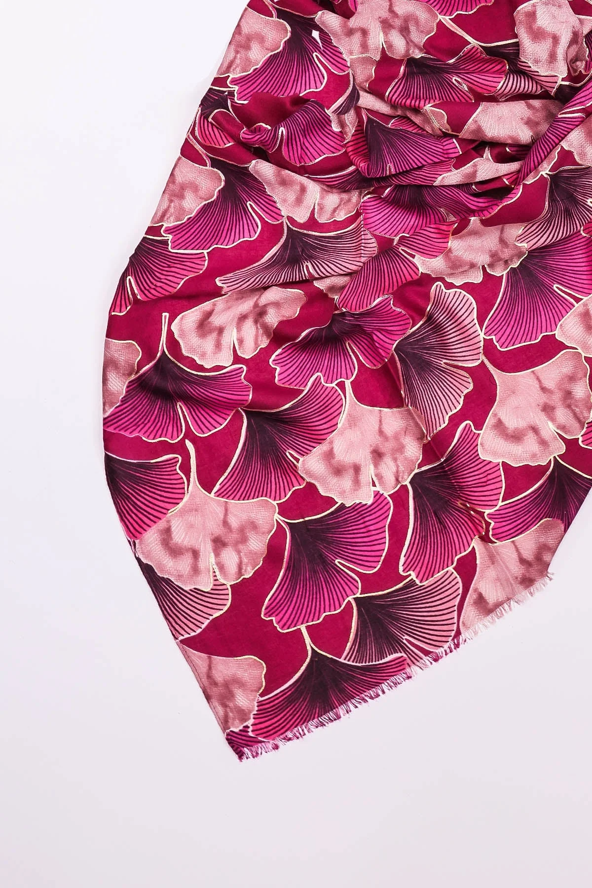 Abstract Floral Scarf in Pink
