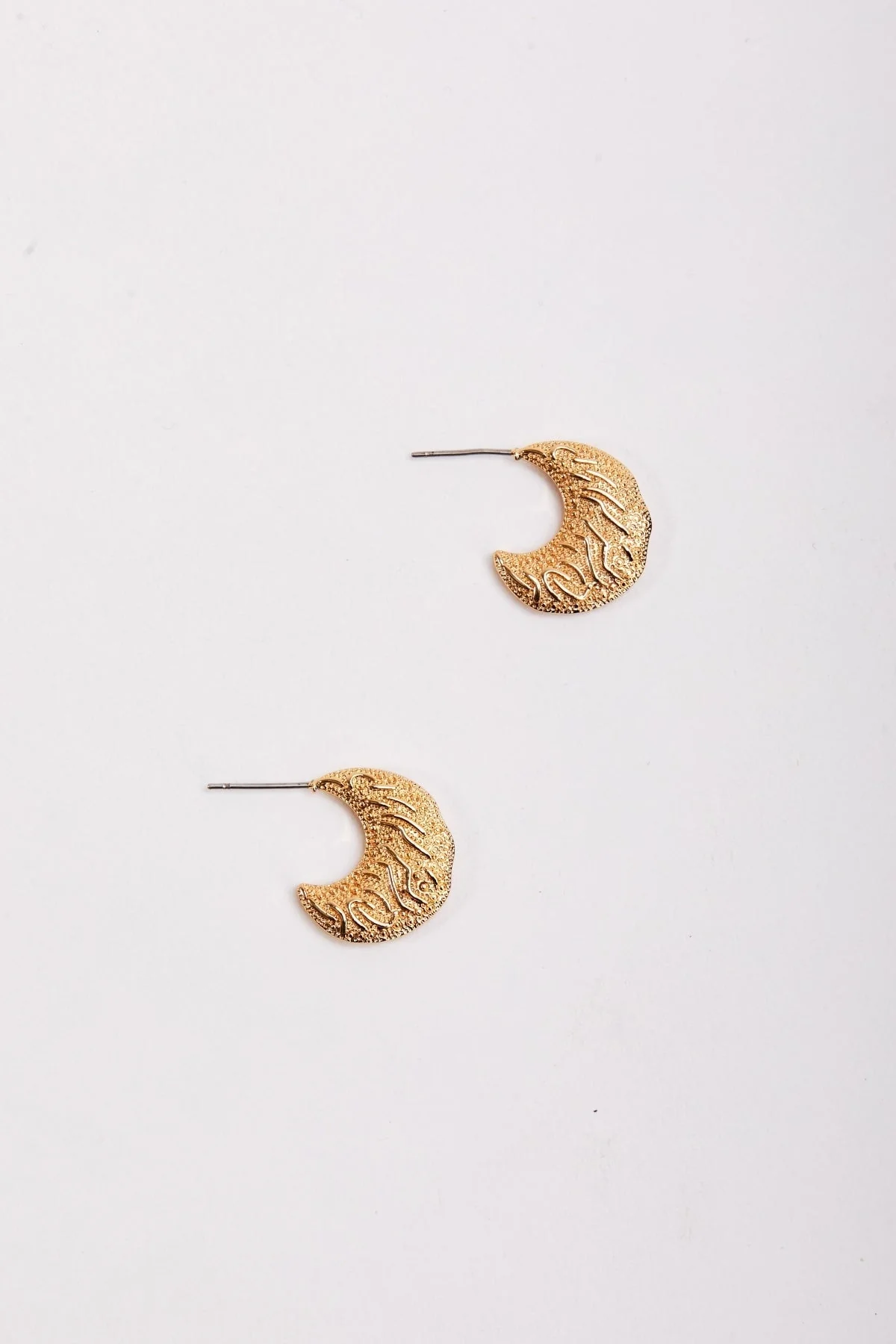 Crescent Moon Hoop Earrings