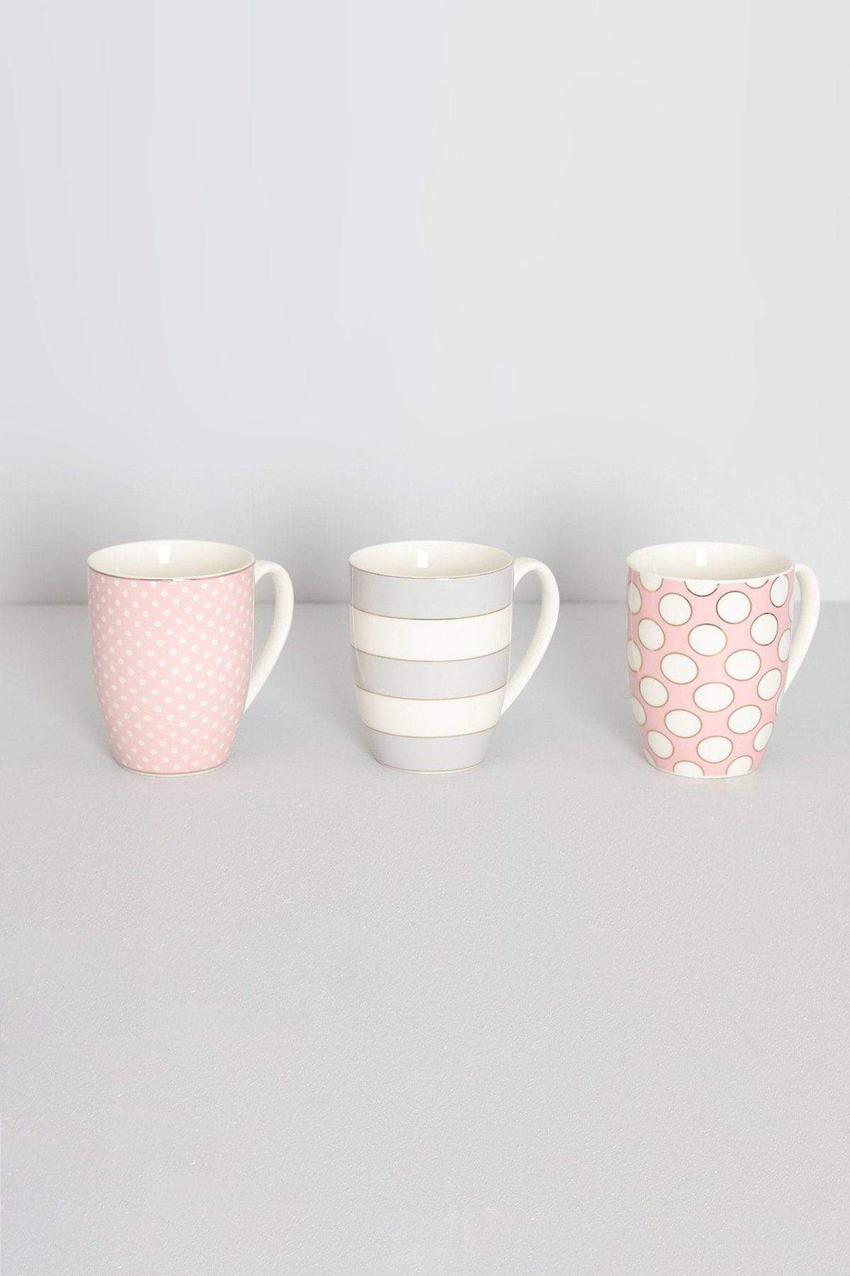Set of 6 Spot & Stripe Mugs