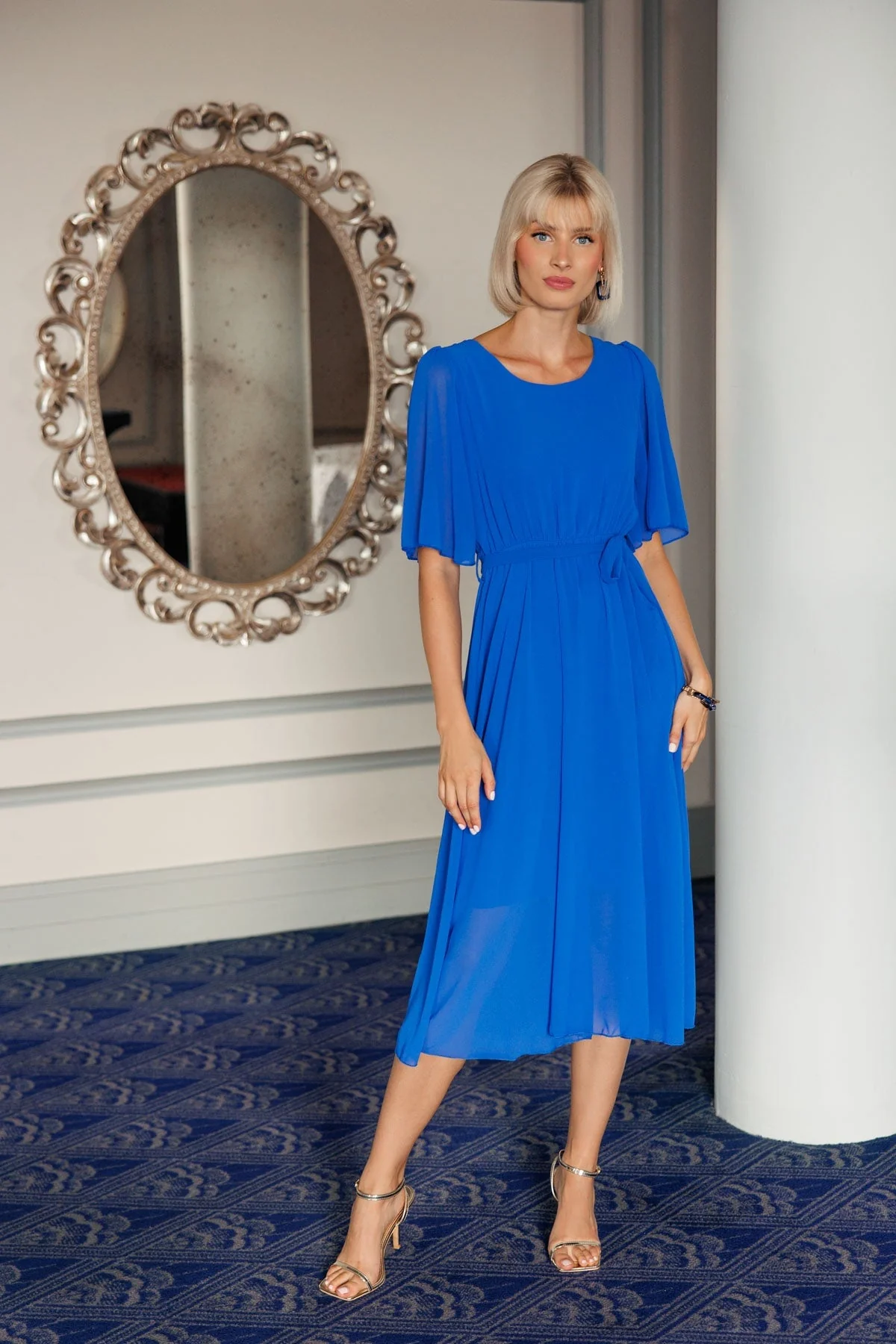 Philipa Blue Midi Dress