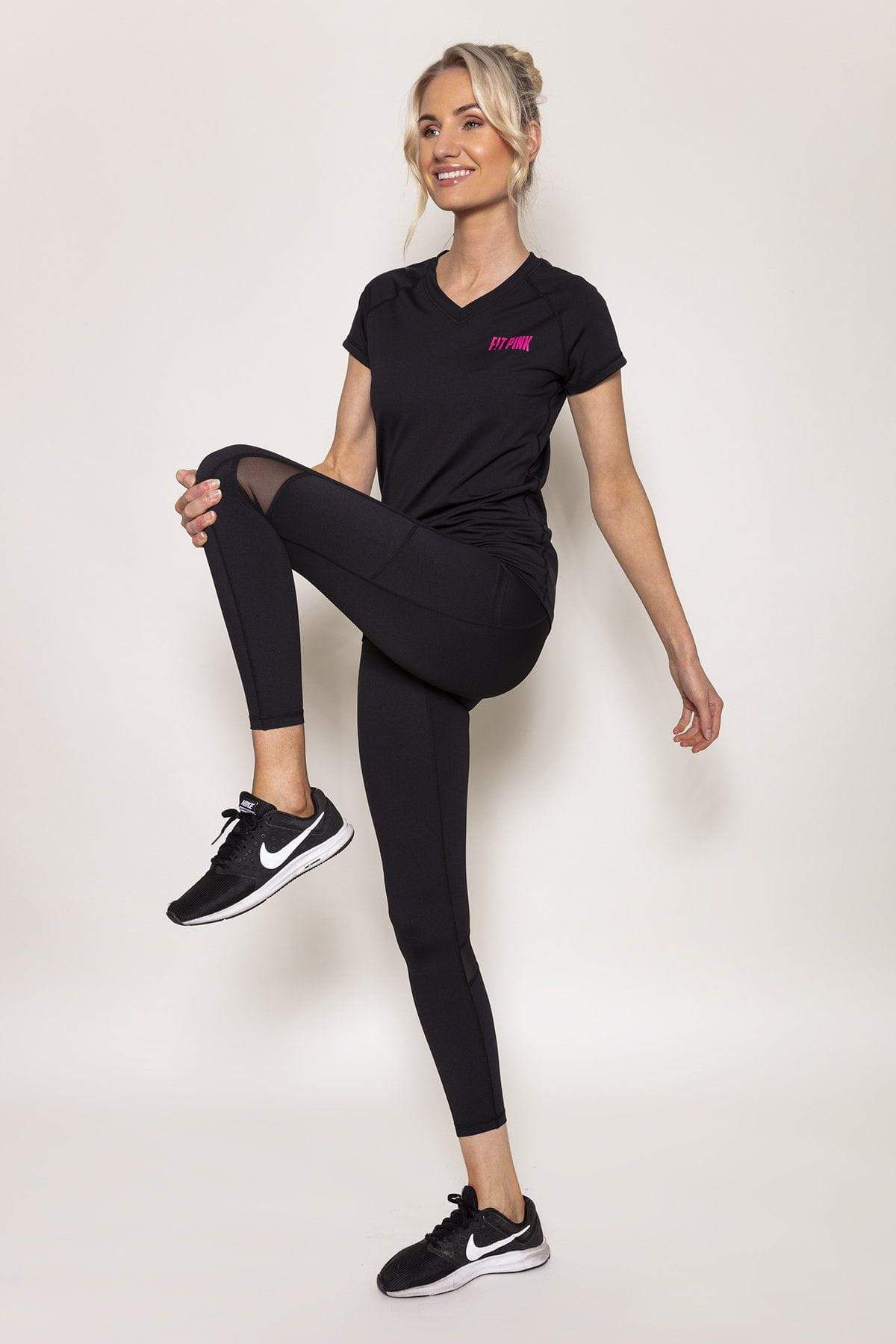 Sports Leggings with Deep Side Pockets in Black