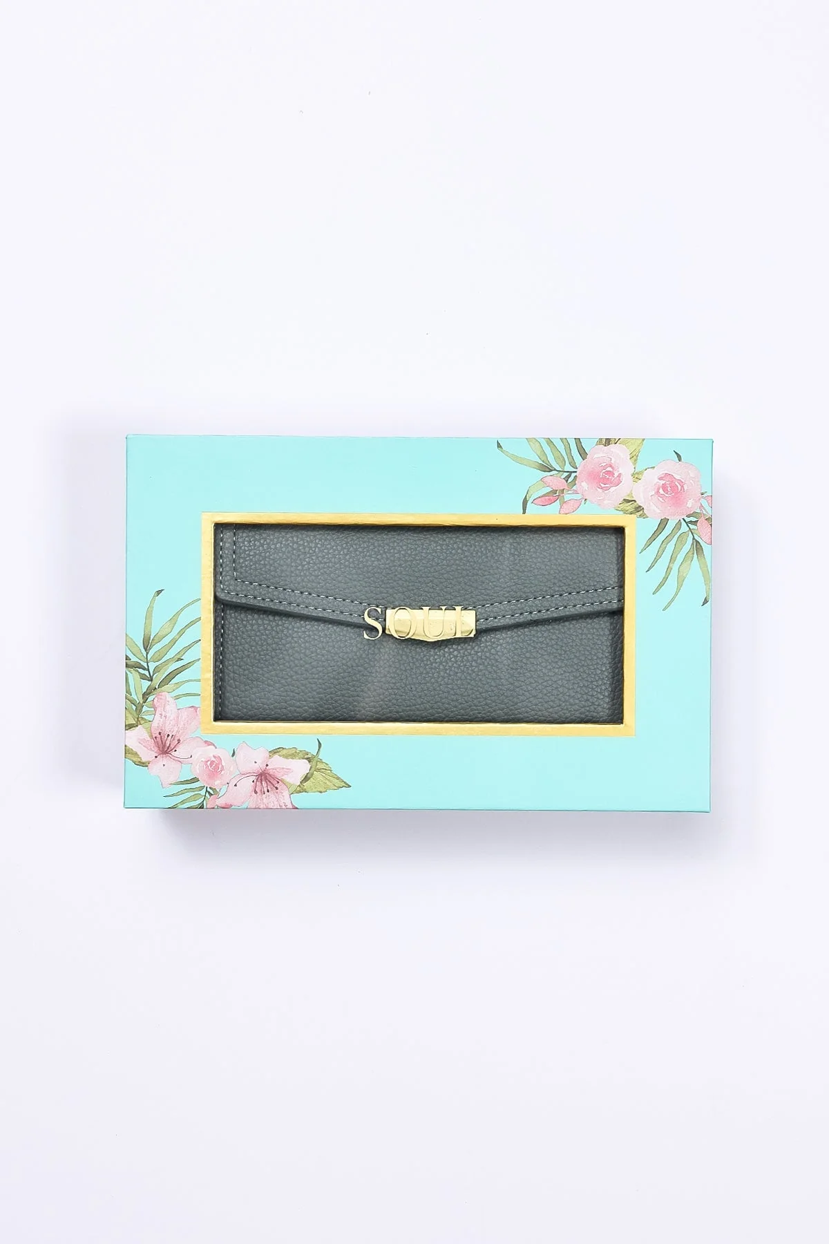 Double Compartment Purse in Teal