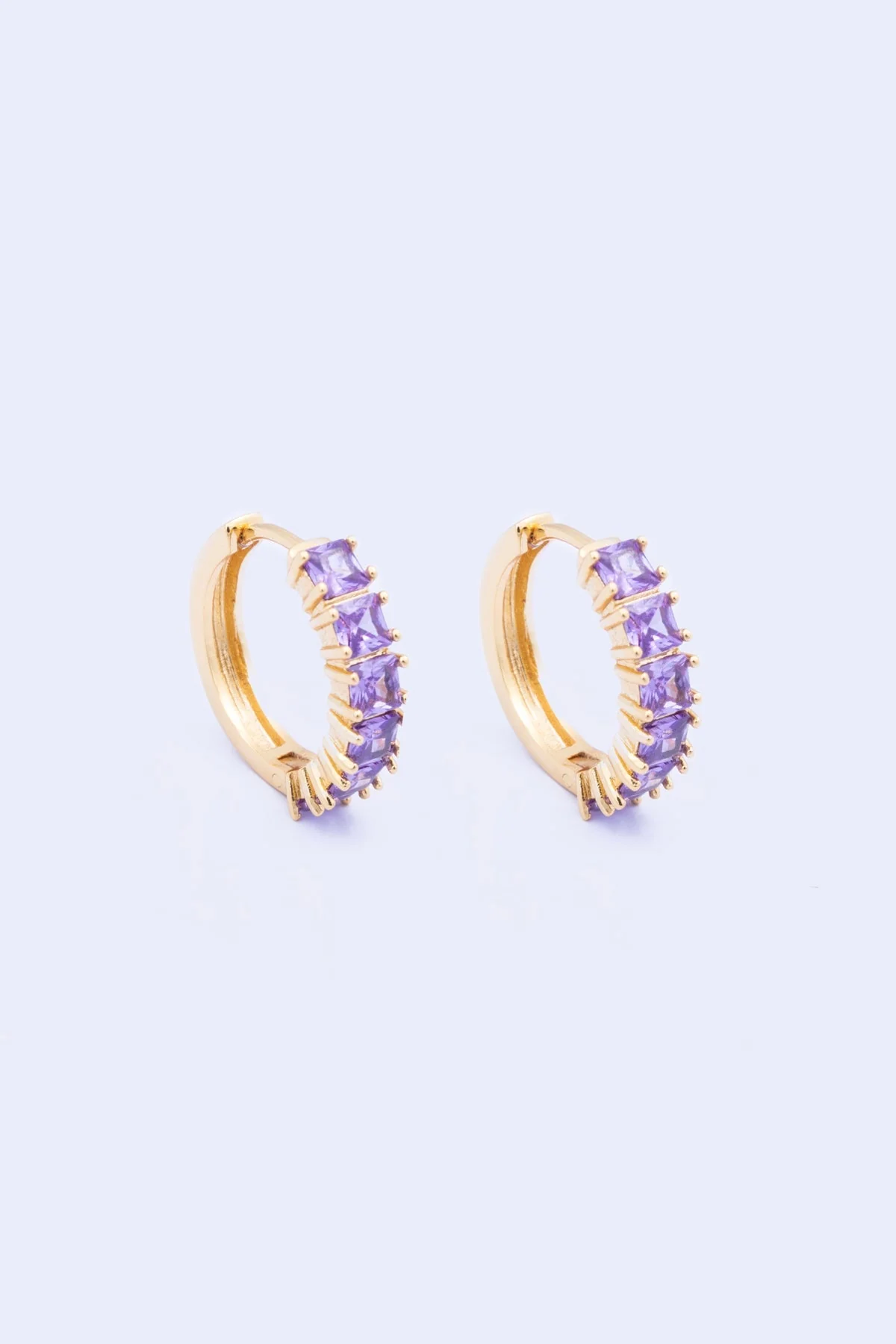 Classic Amethyst Hoops