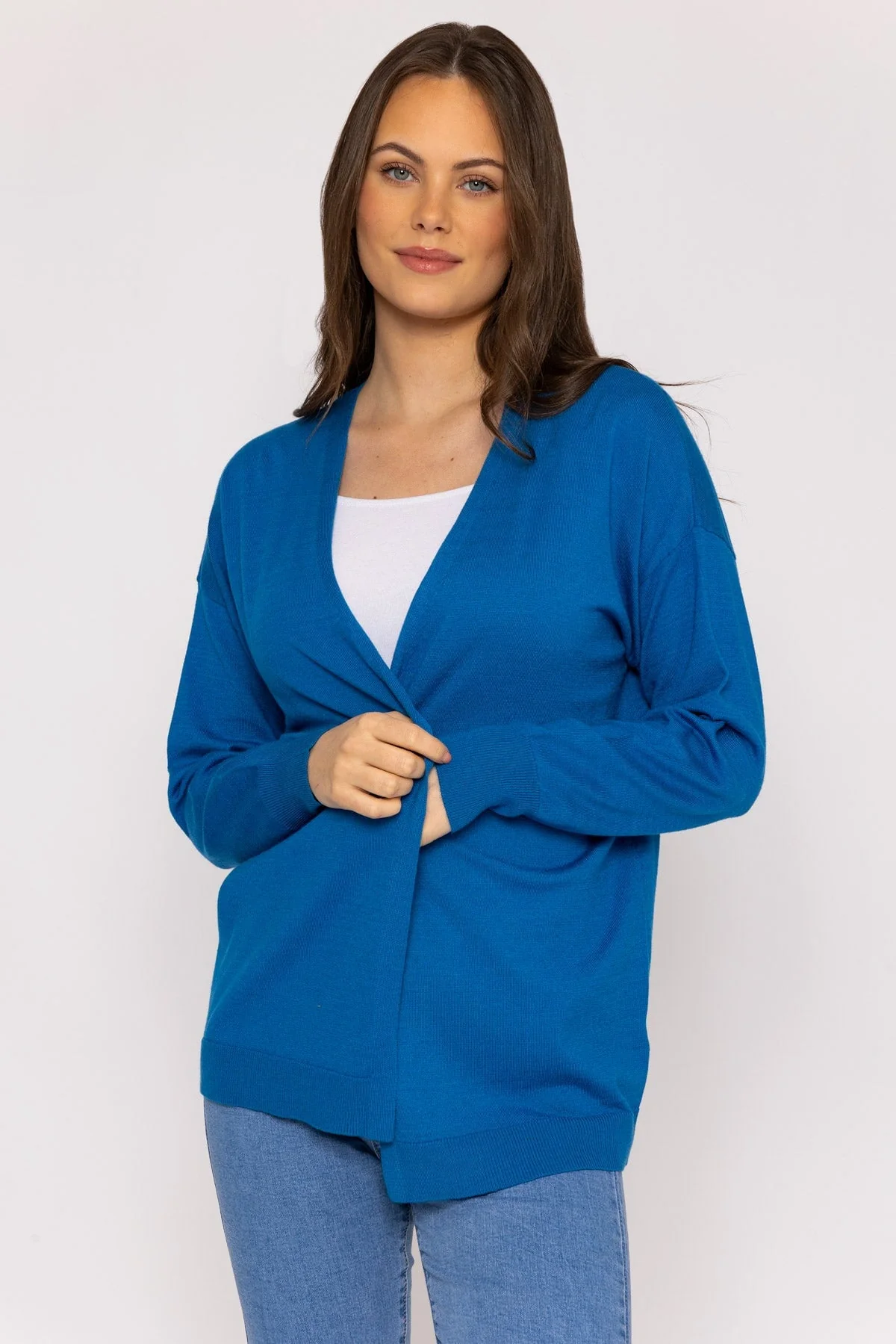 Longline Cardigan in Blue