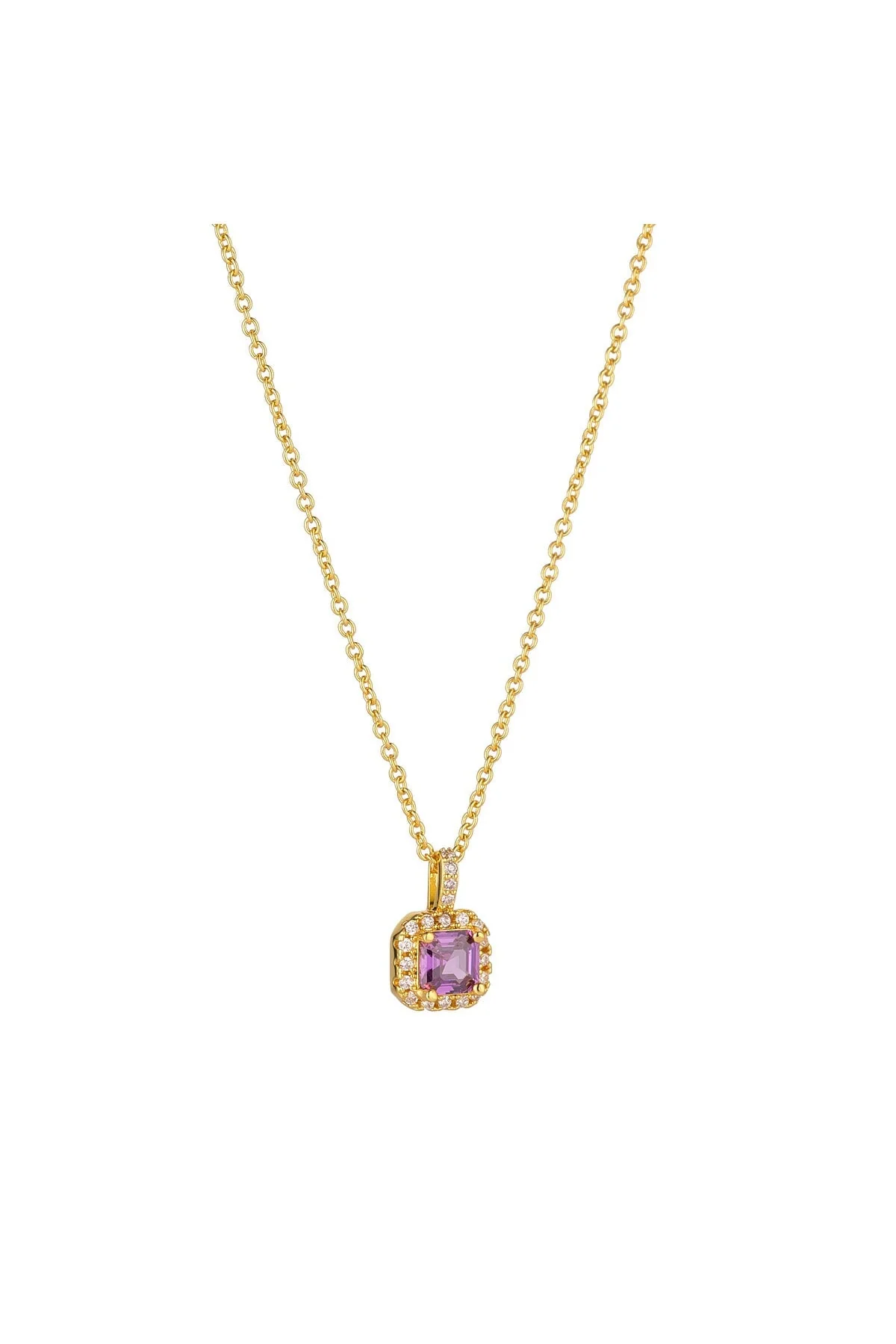 Princess Cut Amethyst Pendant