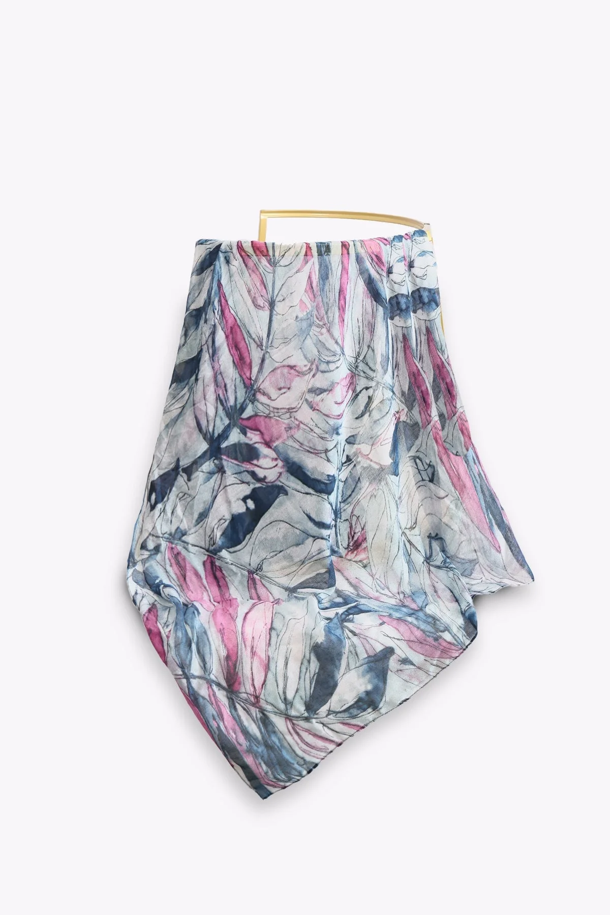 Wild Flower Scarf in Blue