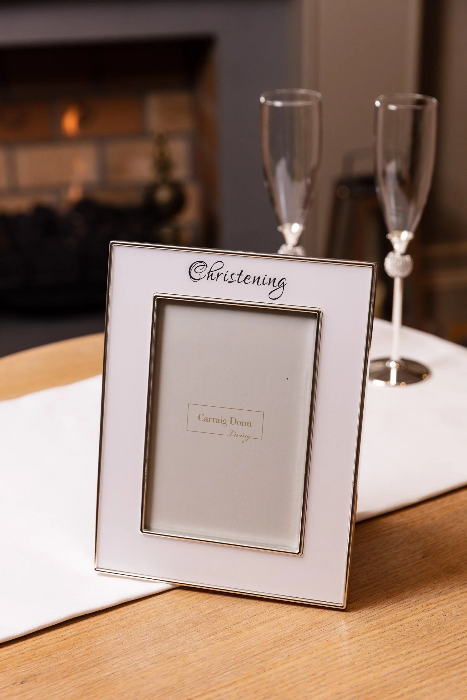 Silver Christening Frame 5x7