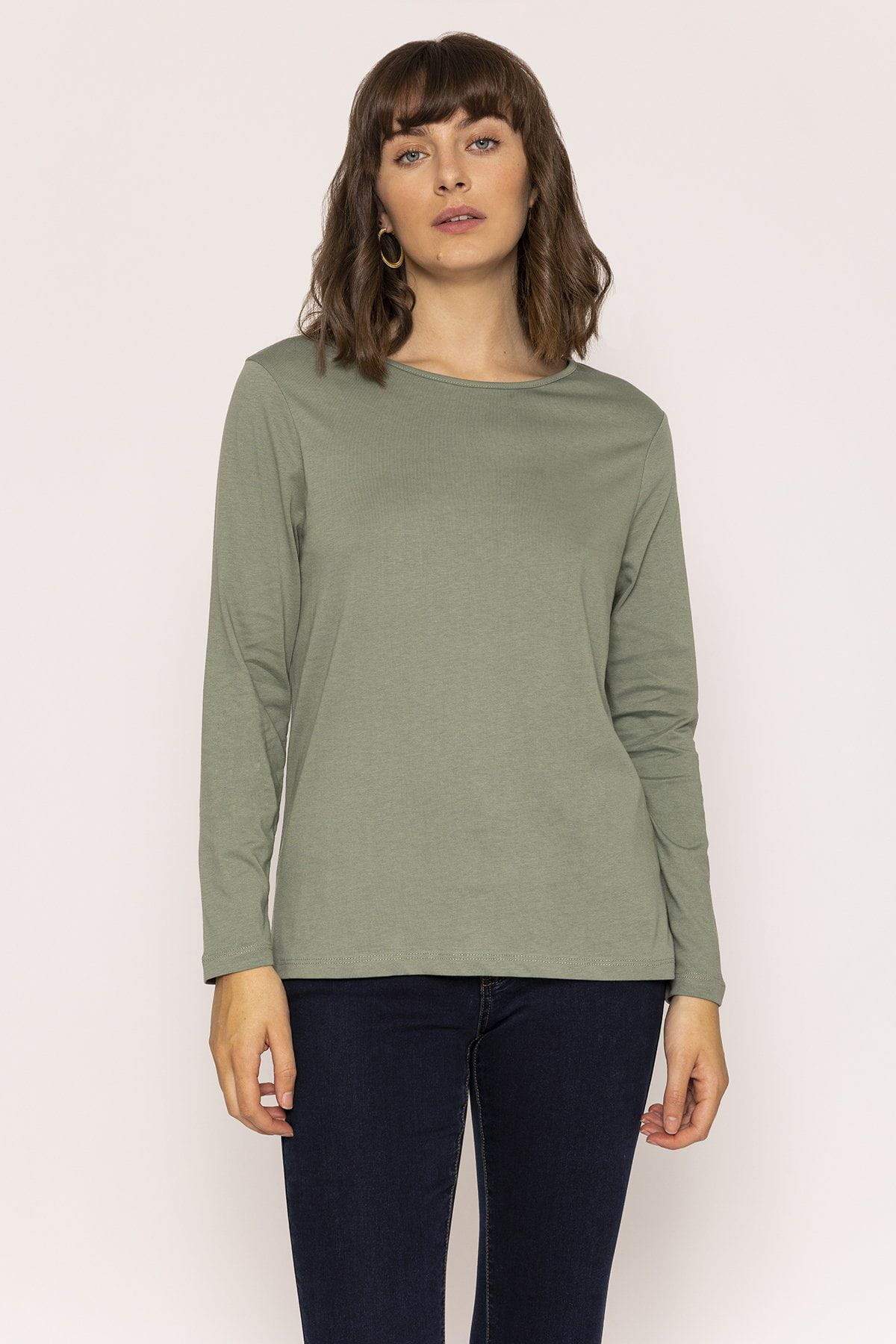 Long Sleeve Basic Tee in Khaki