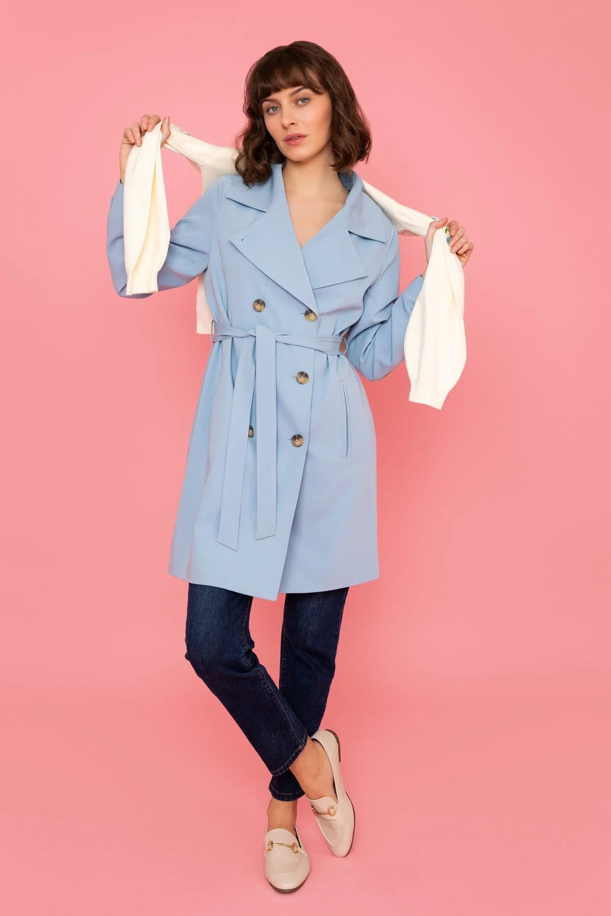Blue Trench Coat