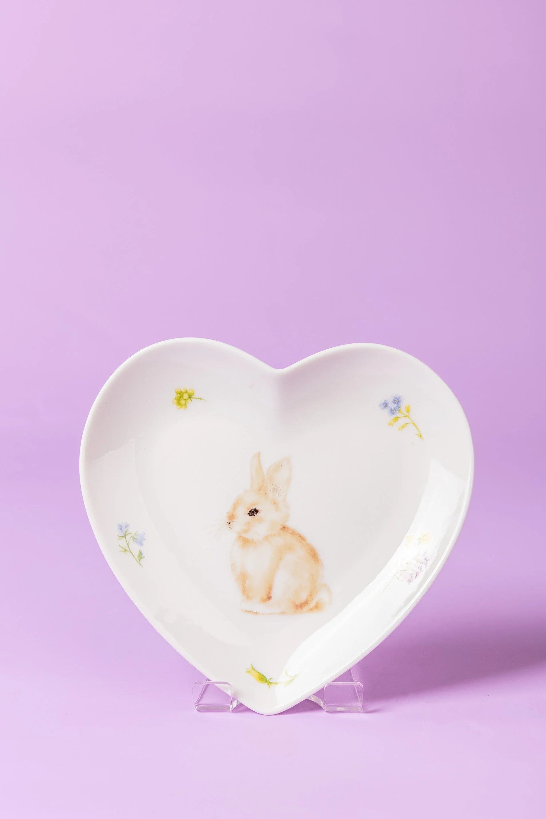 Bunny Blossom Heart Plate