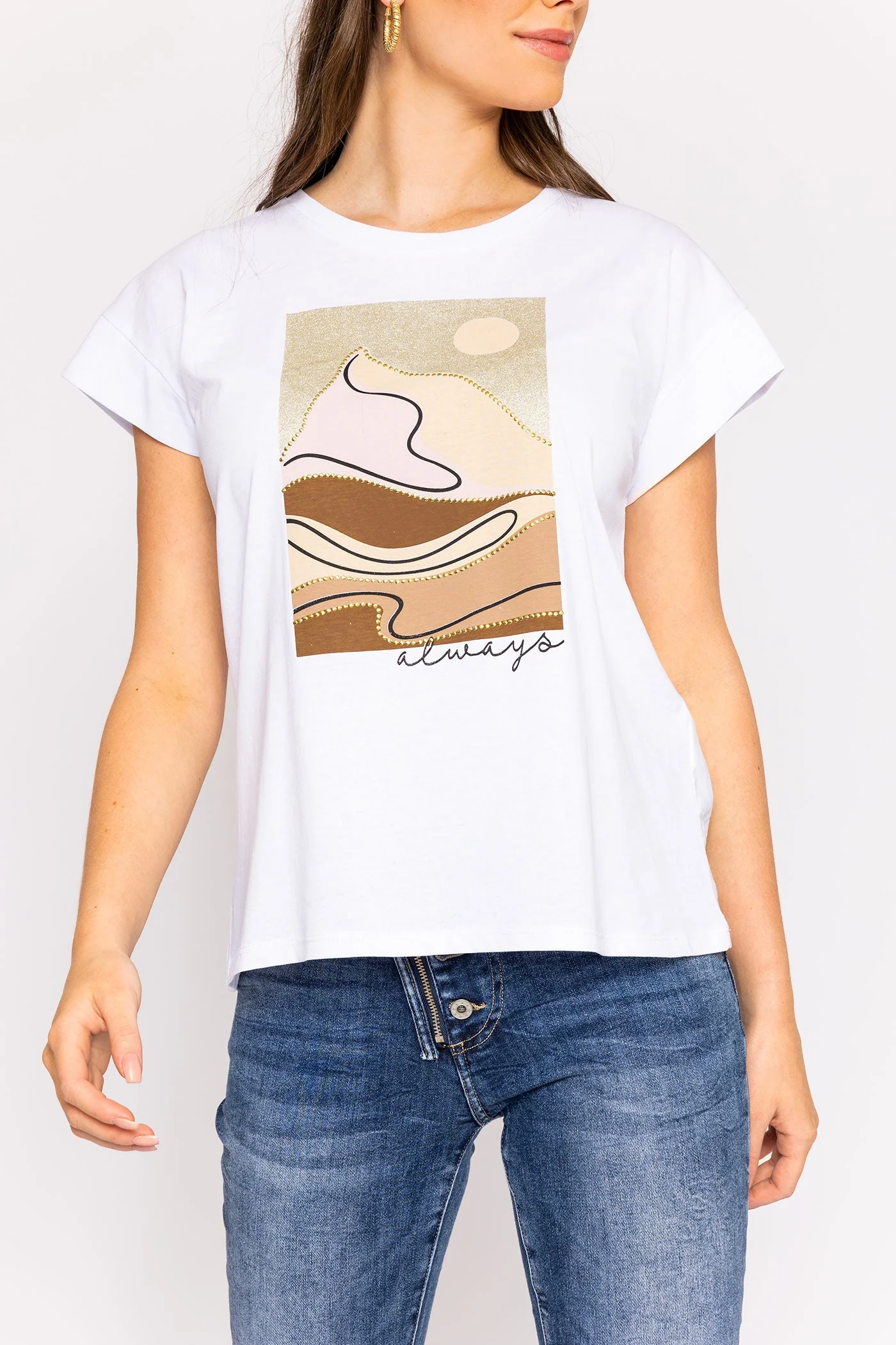 Desert Printed T-Shirt in White