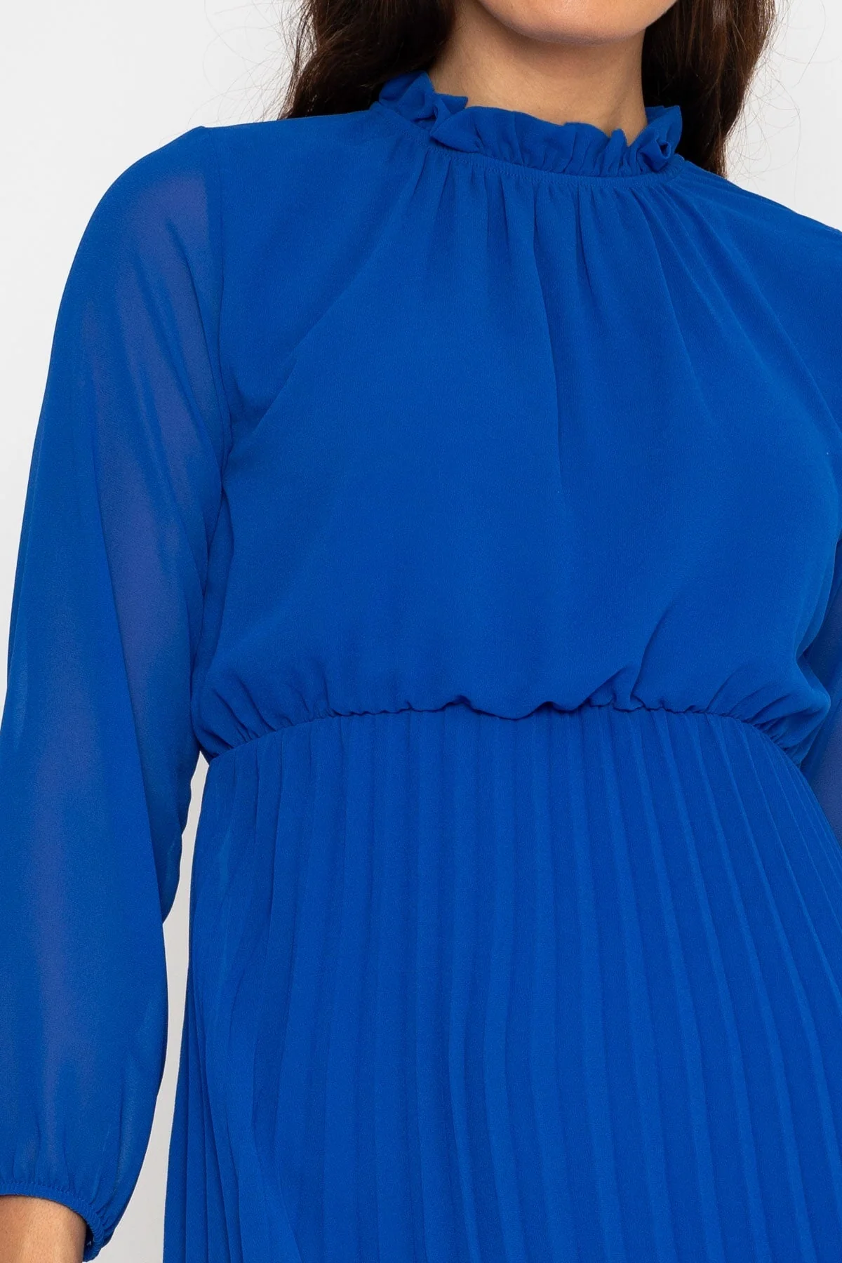 Ella Knee Length Dress in Blue