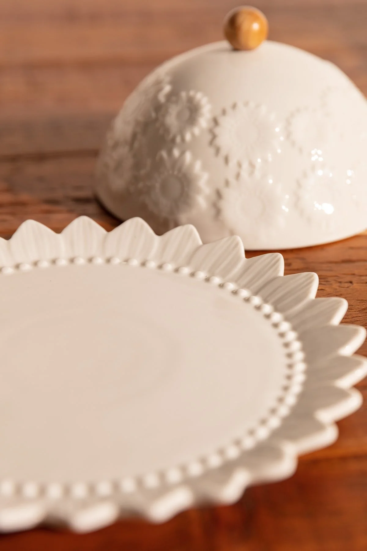 White Ceramic Butter Dish