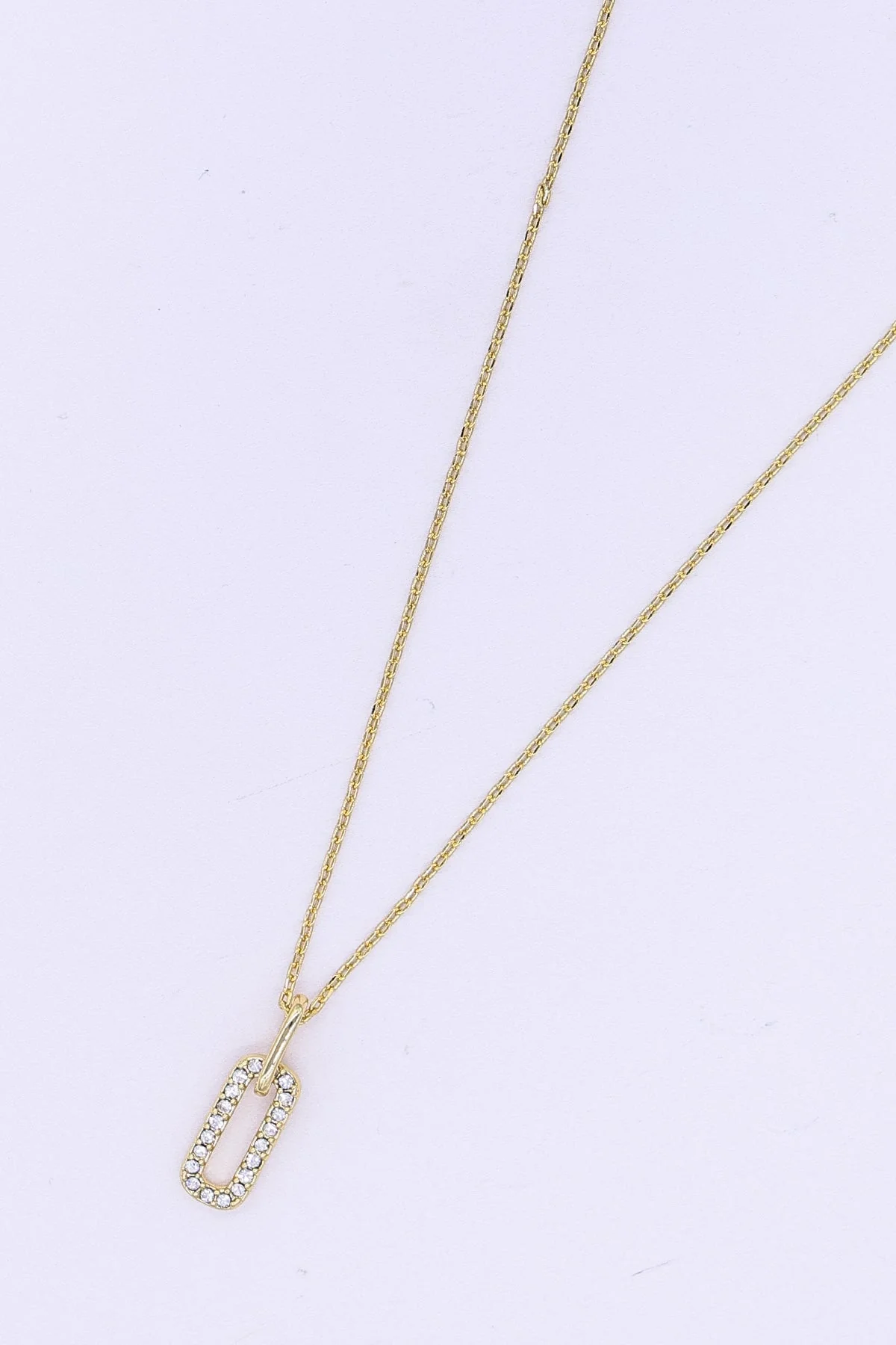 Diamante Square Pendant in Gold