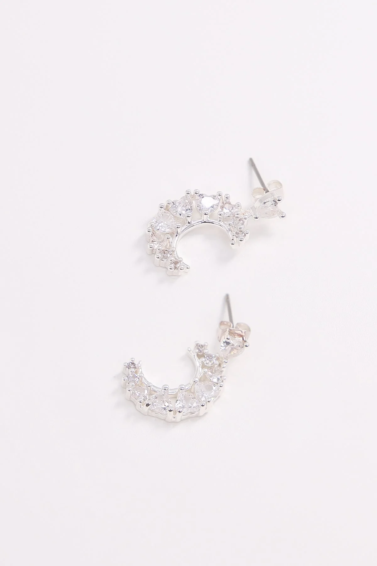 Heart Earrings in Silver