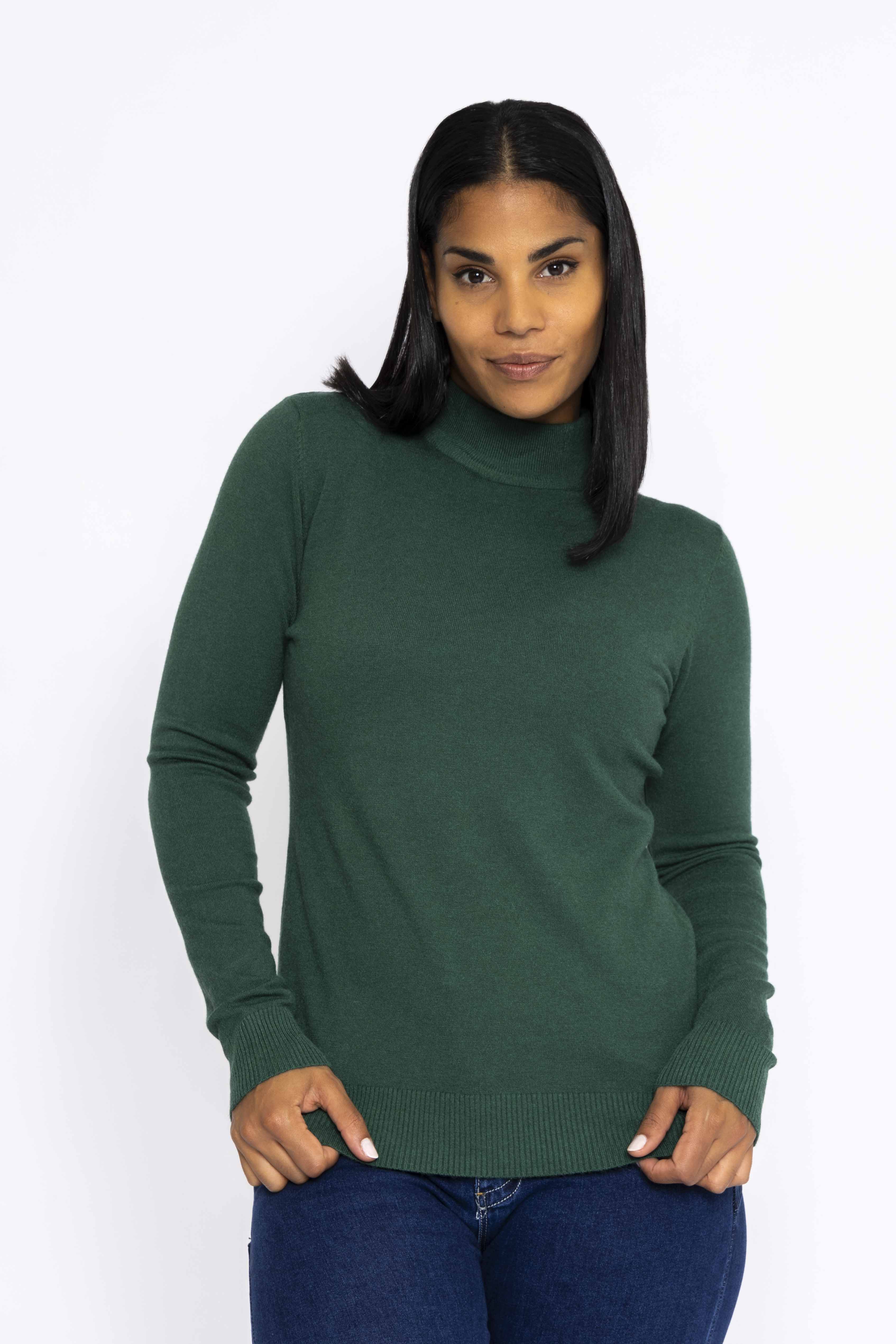 Turtleneck Knit in Dark Green