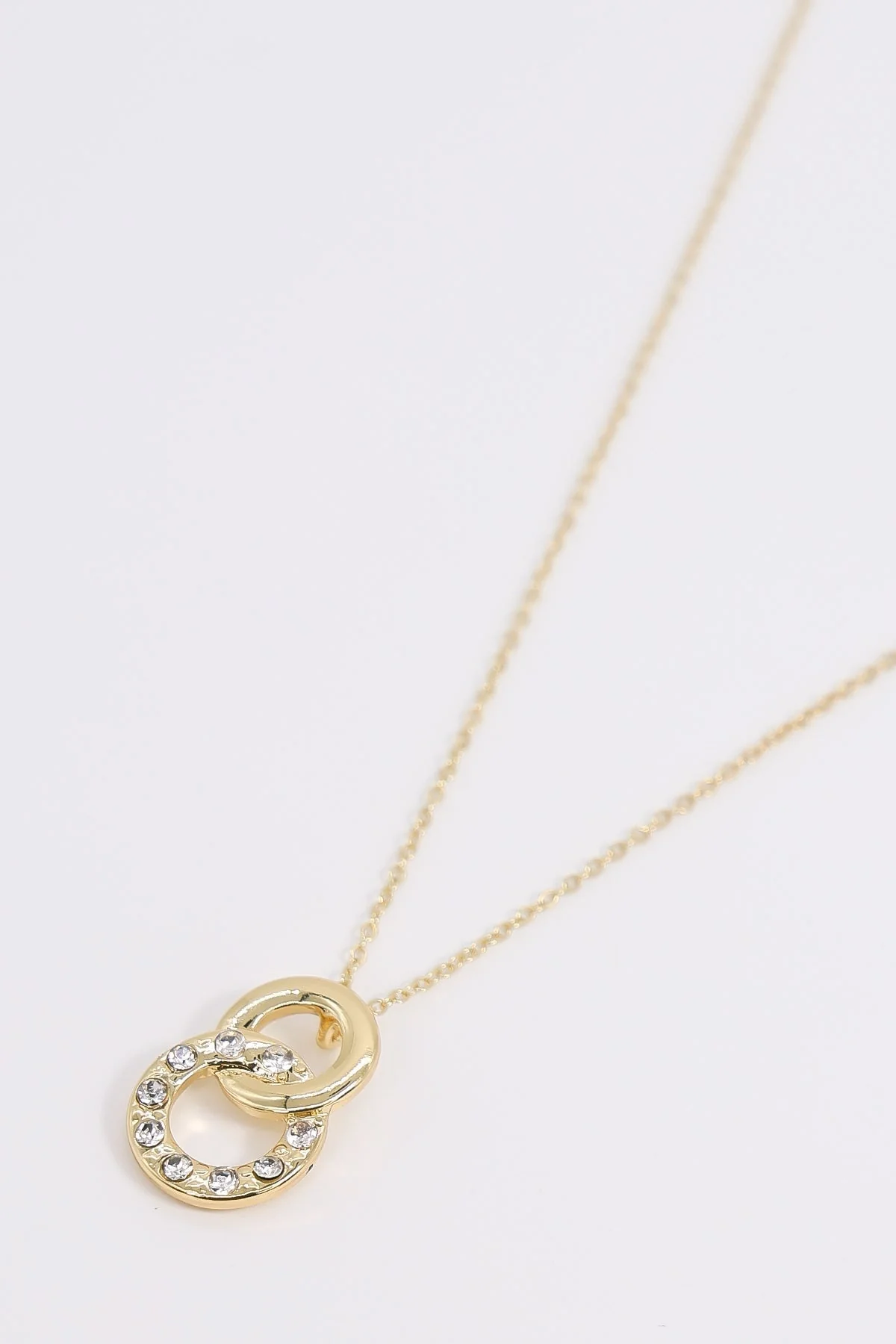 Double Circle Necklace in Gold