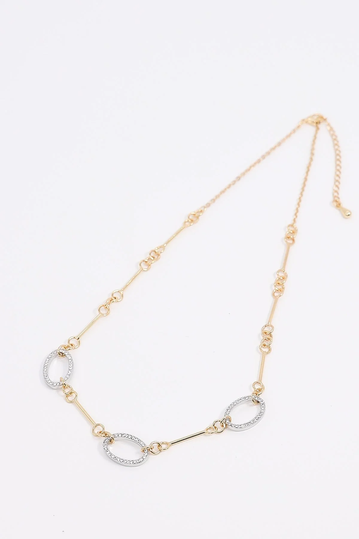 Two Tone Oval Necklace