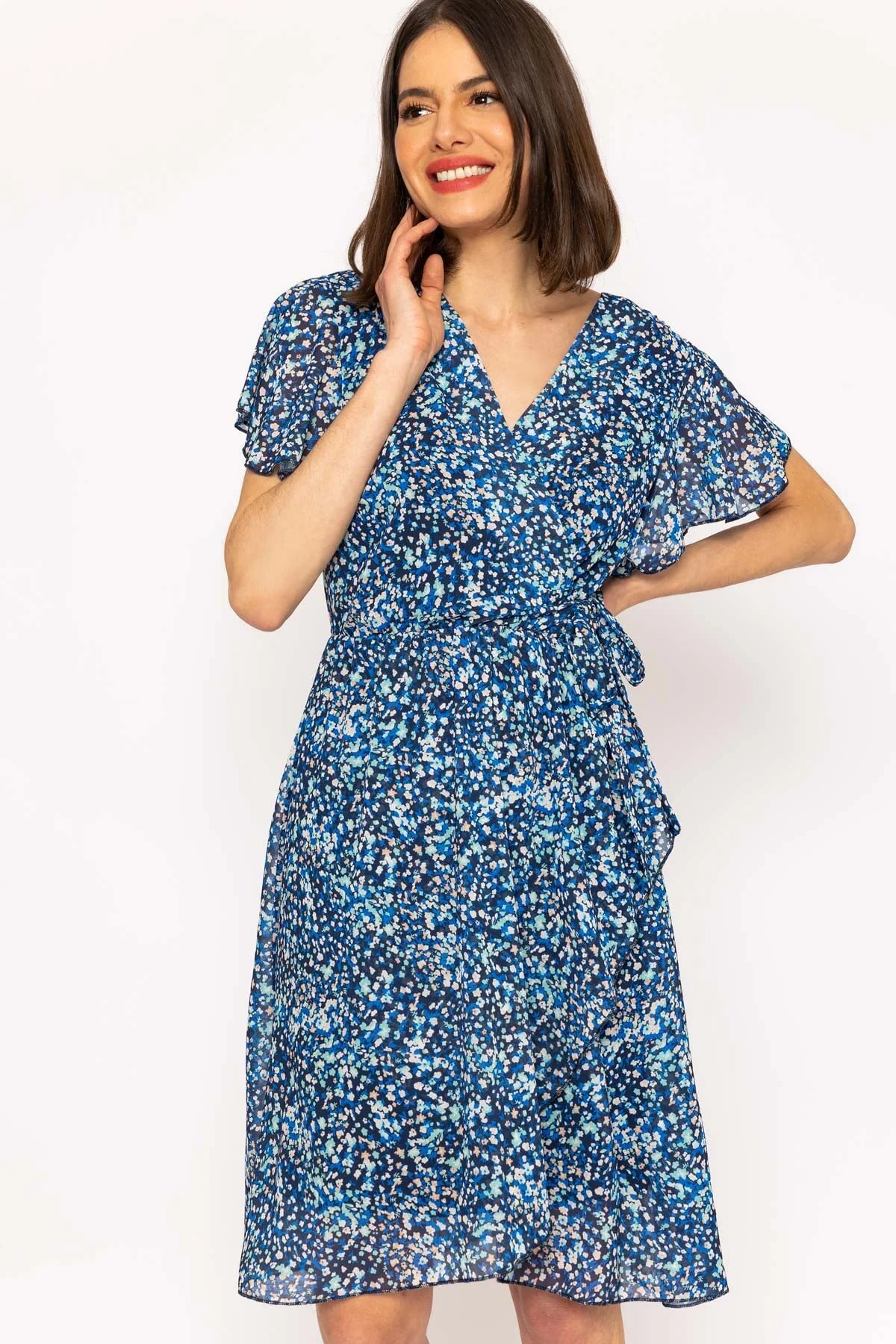 Josephine Blue Print Dress