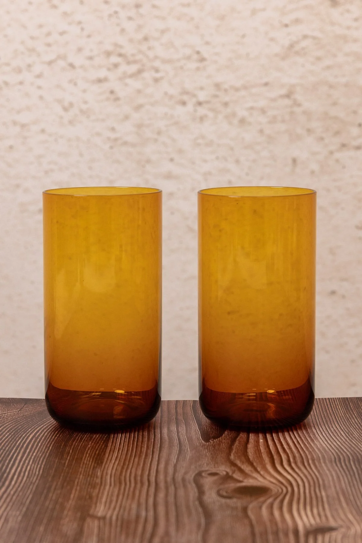 Amber Glass Hiball Set Of 2