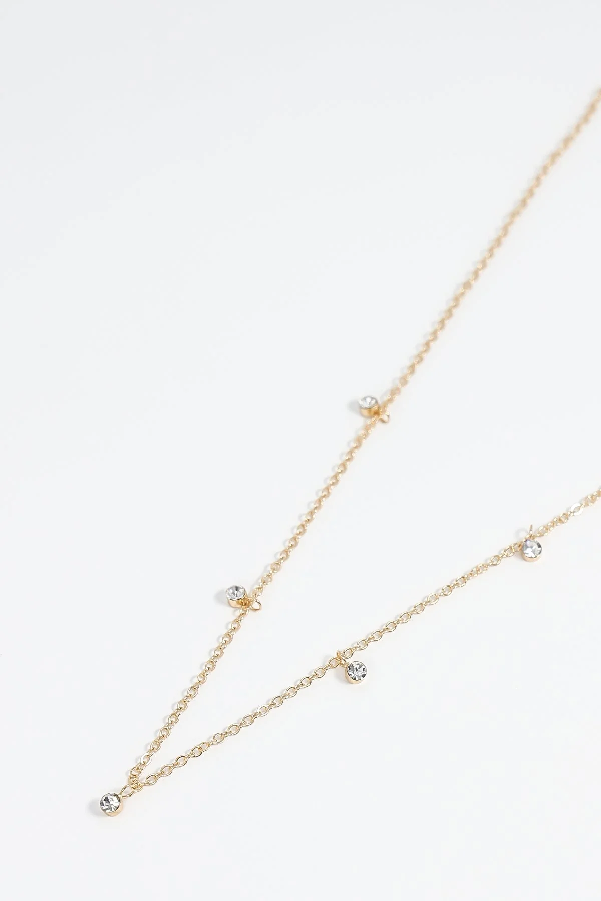 Multi Stone Necklace in Gold