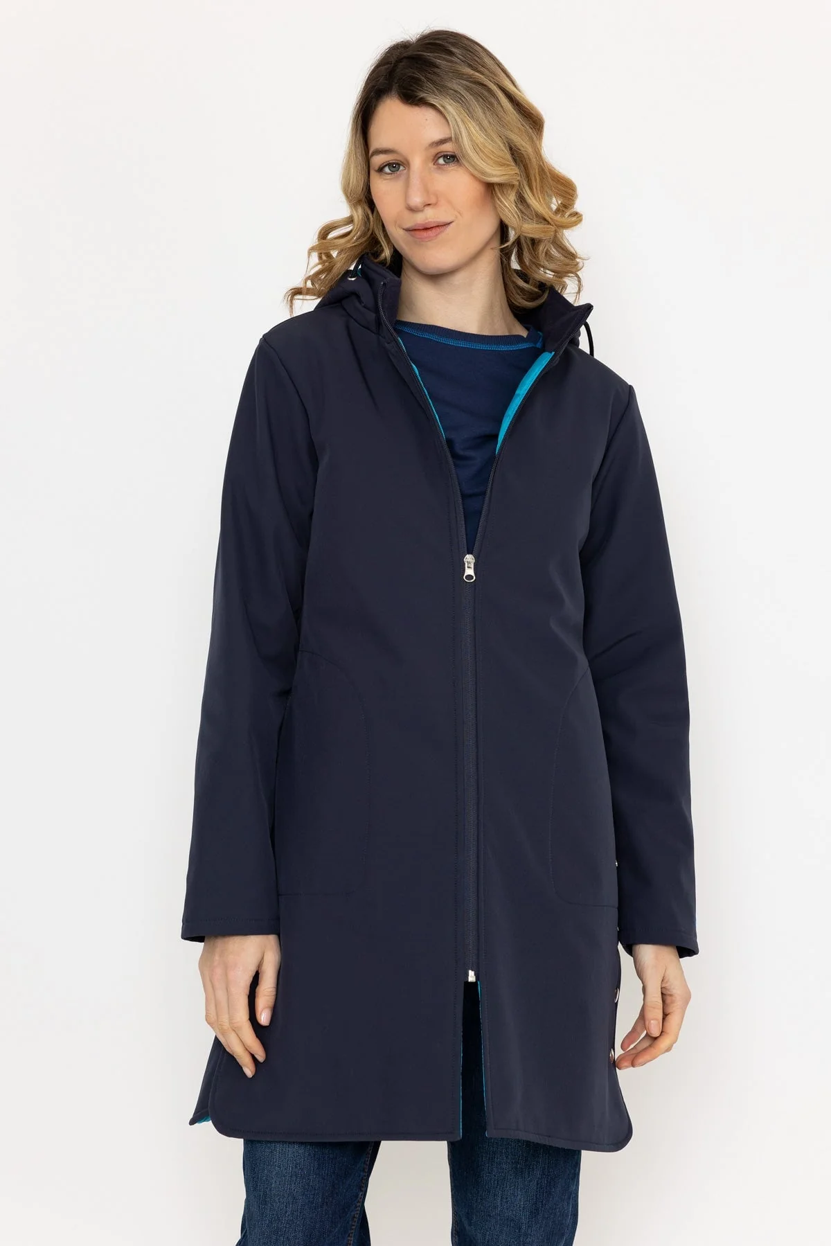Padded Winter Softshell Jacket in Navy
