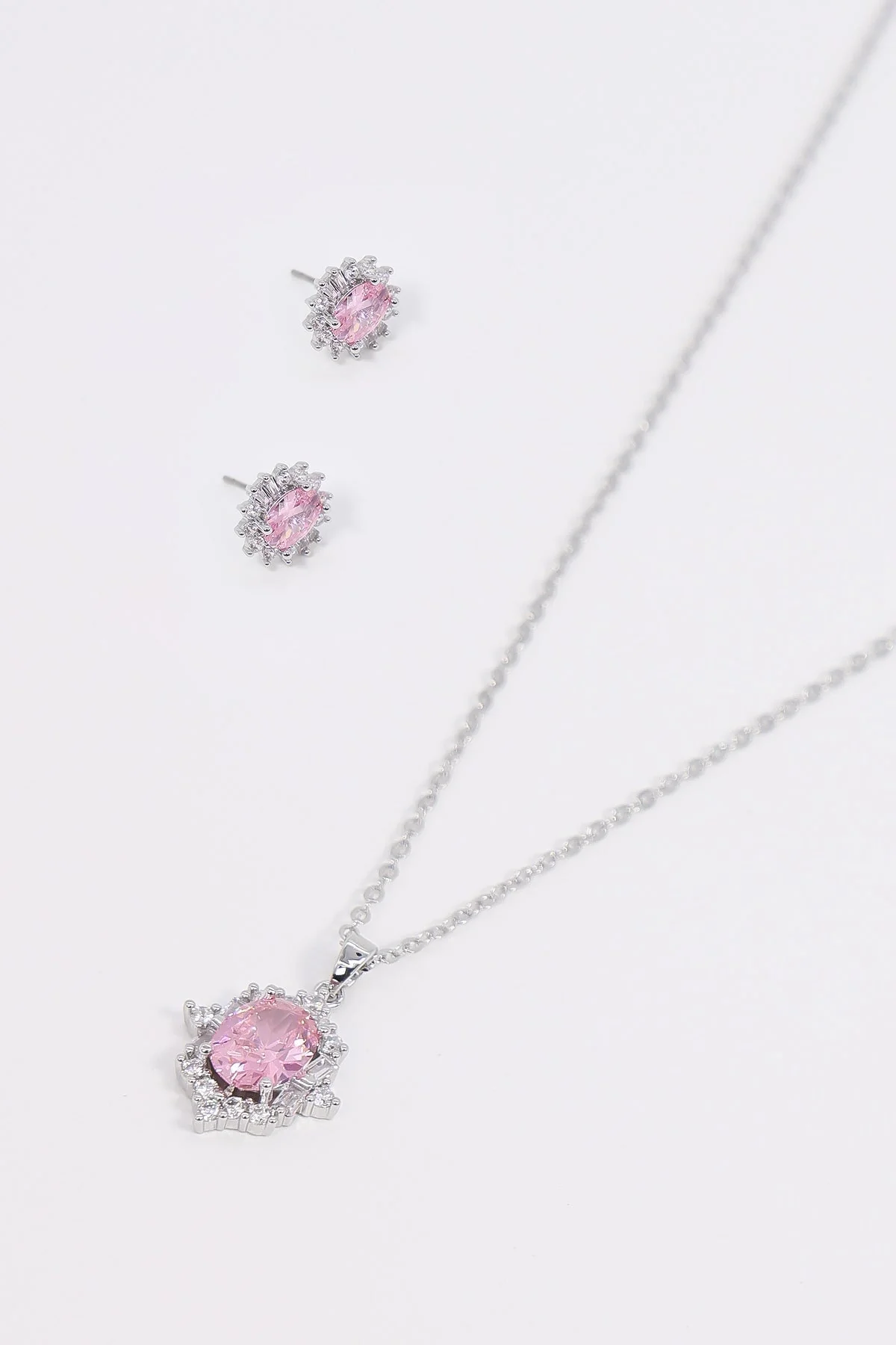 Pink Necklace and Earring Set