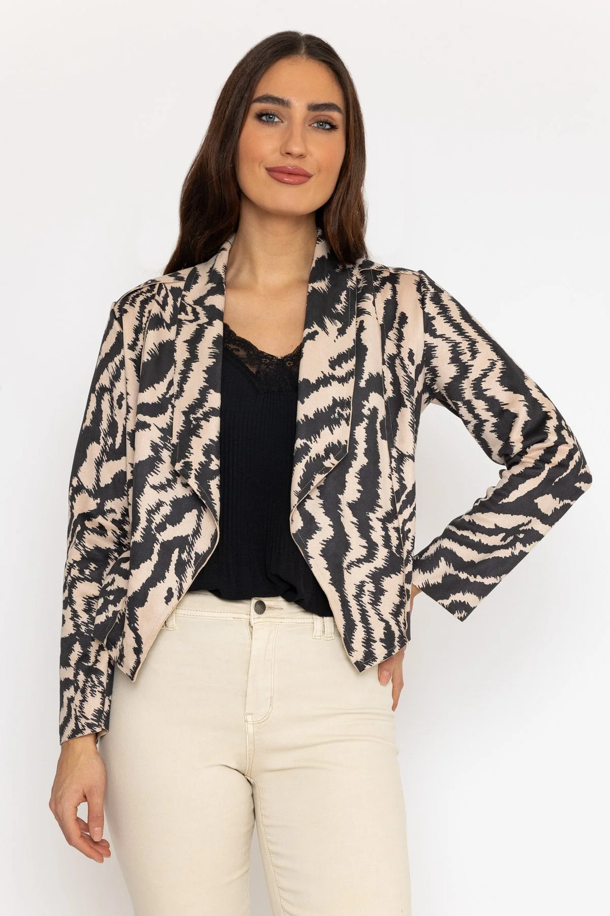 Animal Print Suede Jacket