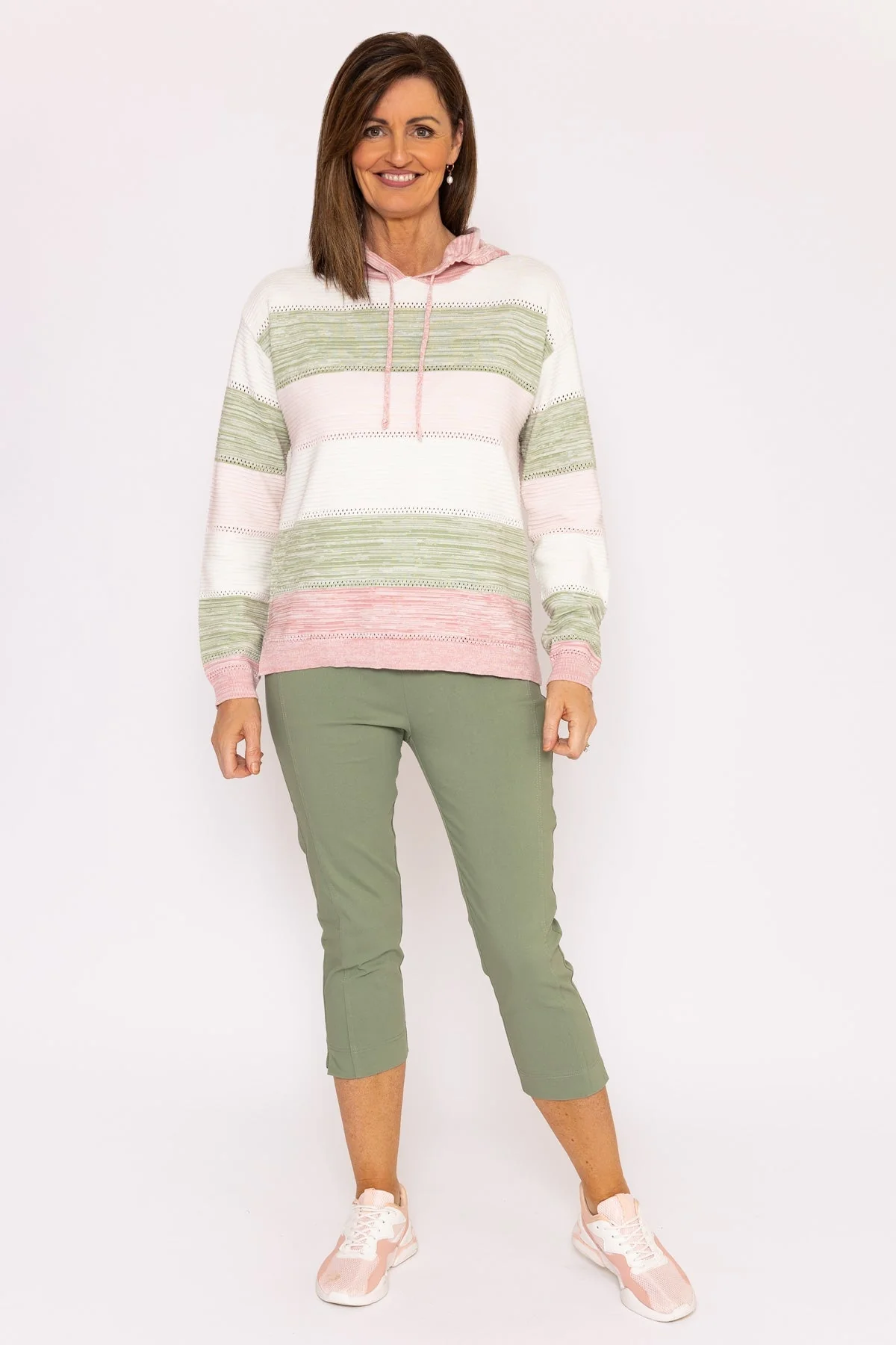 Bengaline Cropped Trousers in Khaki