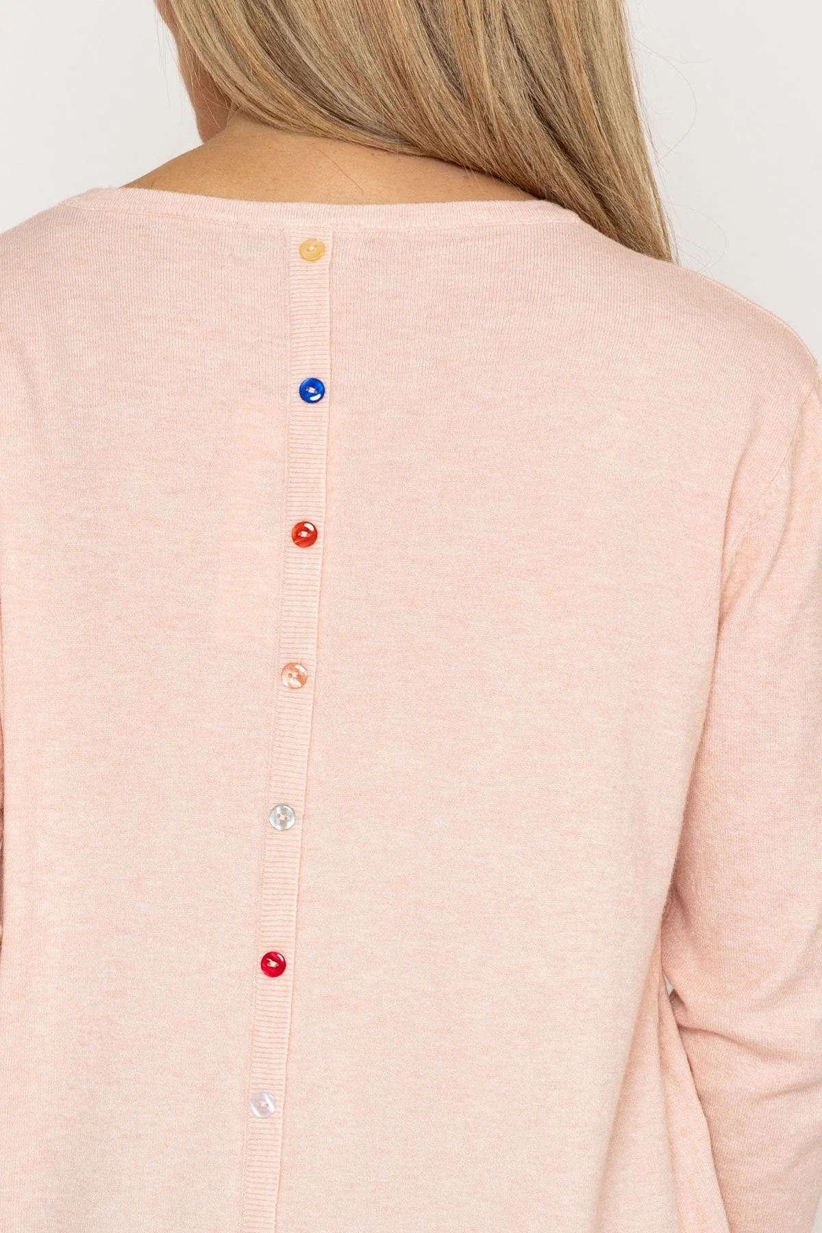 Button Detail Knit in Pink